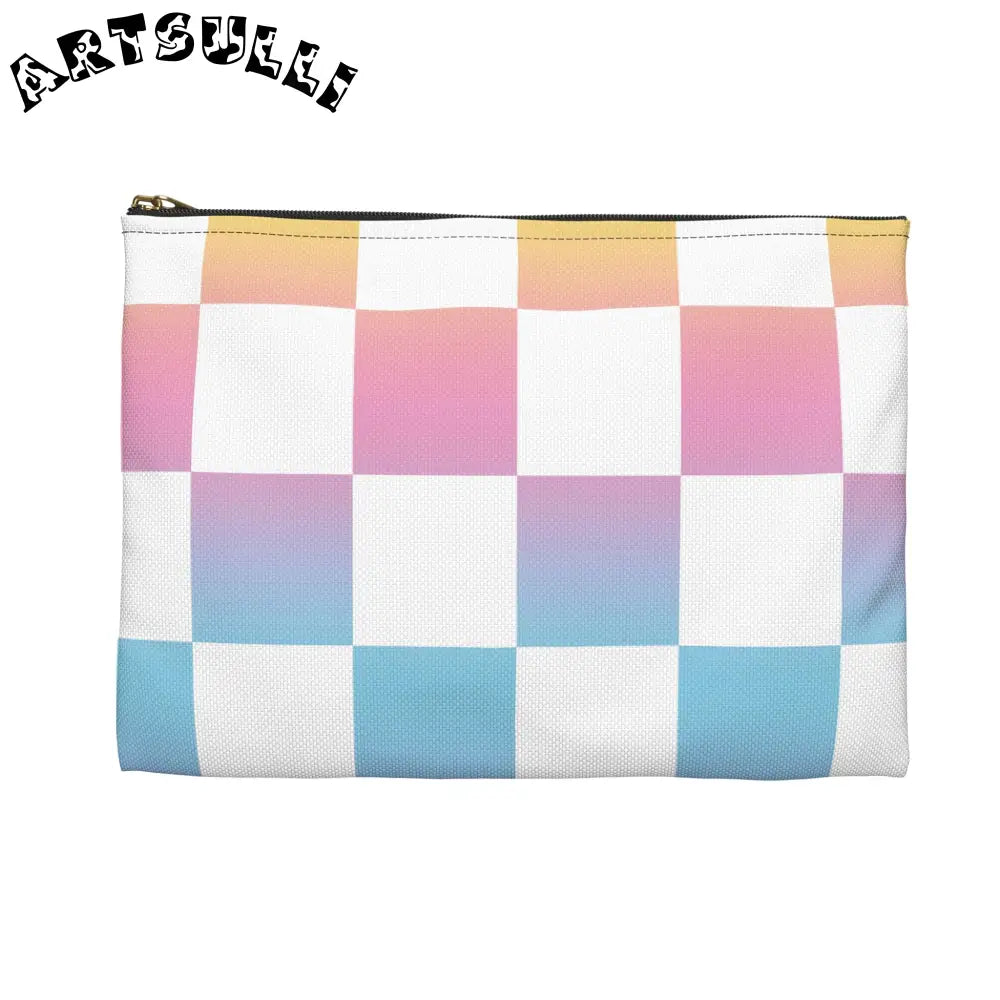 JAKKOUTTHEBXX Vaporwave Check Accessory Pouch JAKKOUTTHEBXX Artsulli