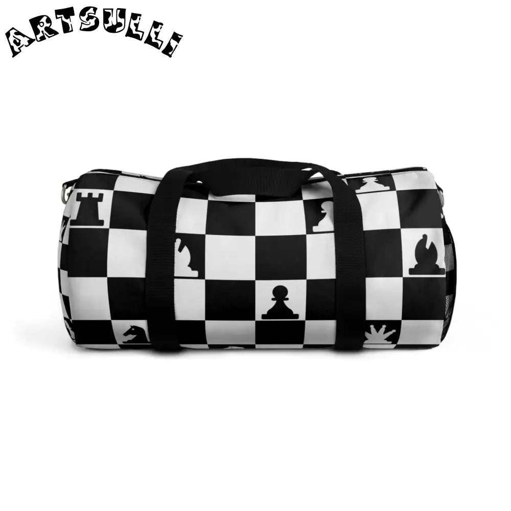 JAKKOUTTHEBXX Chessboard Pattern Duffel Bag 2025