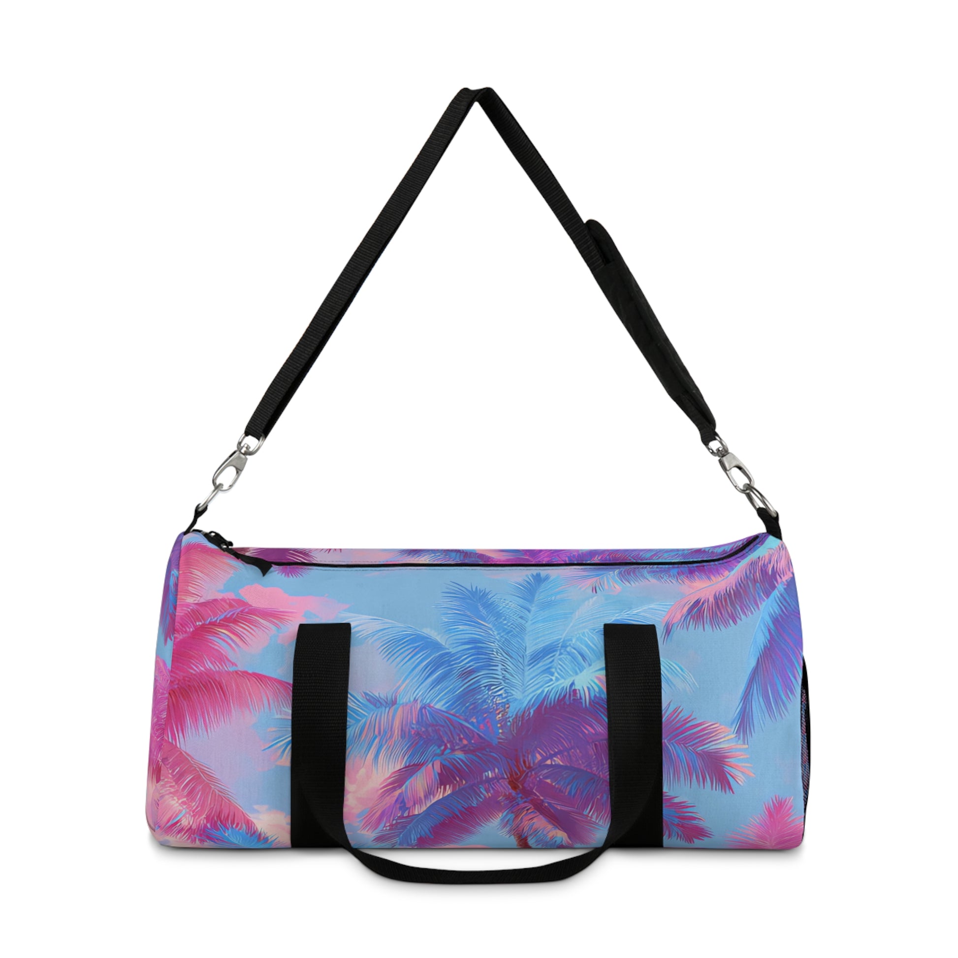 Ethereal Pastel Palms II Blue and Pink Duffel Bag, Artsulli - Art is Long, Life is Short, Bags, , , , , , , 