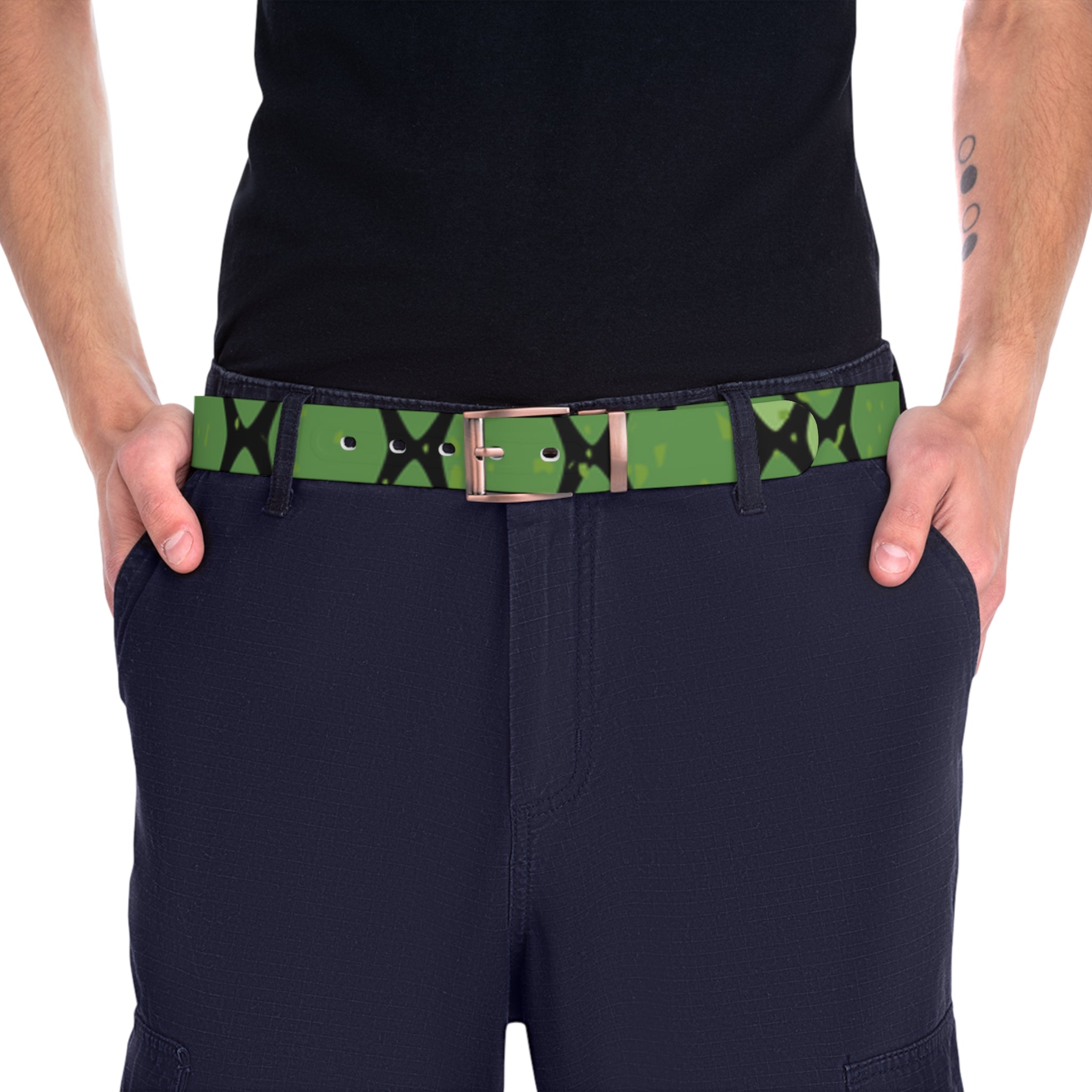 Snake Skin Green and Black Belt, Artsulli - Art is Long, Life is Short, Accessories, , , , , , , 