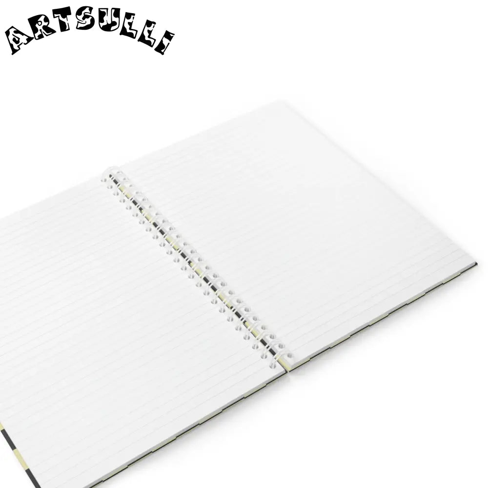 JAKKOUTTHEBXX Checkerboard Black and Yellow Spiral Notebook