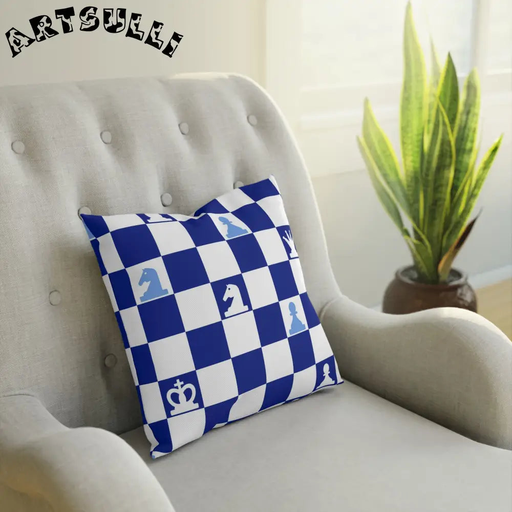 JAKKOUTTHEBXX Checkerboard Cotton Drill Chess Throw Pillow 2025