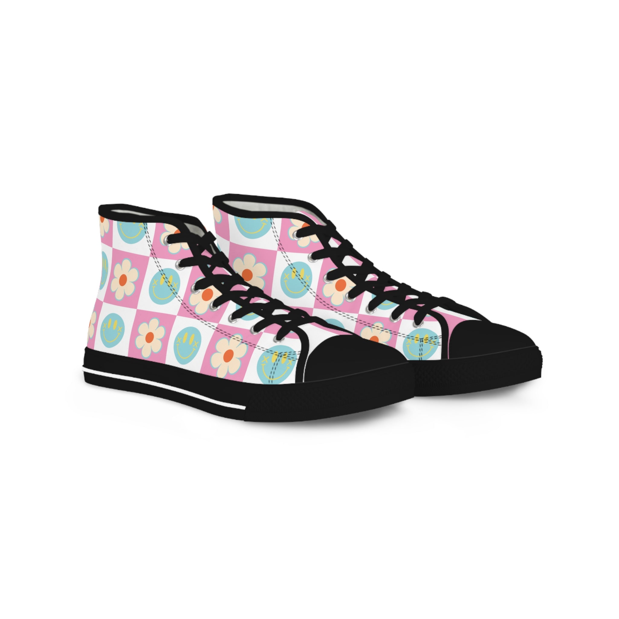 Madotsukis Grin Bloom Men's High Top Sneakers, Artsulli - Art is Long, Life is Short, Shoes, Size, US 5, Color, Black sole, , , 28623315867442070975