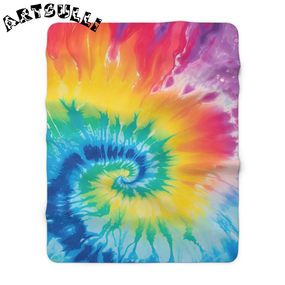 JAKKOUTTHEBXX Rainbow Spiral Cozy Fleece Blanket 2025