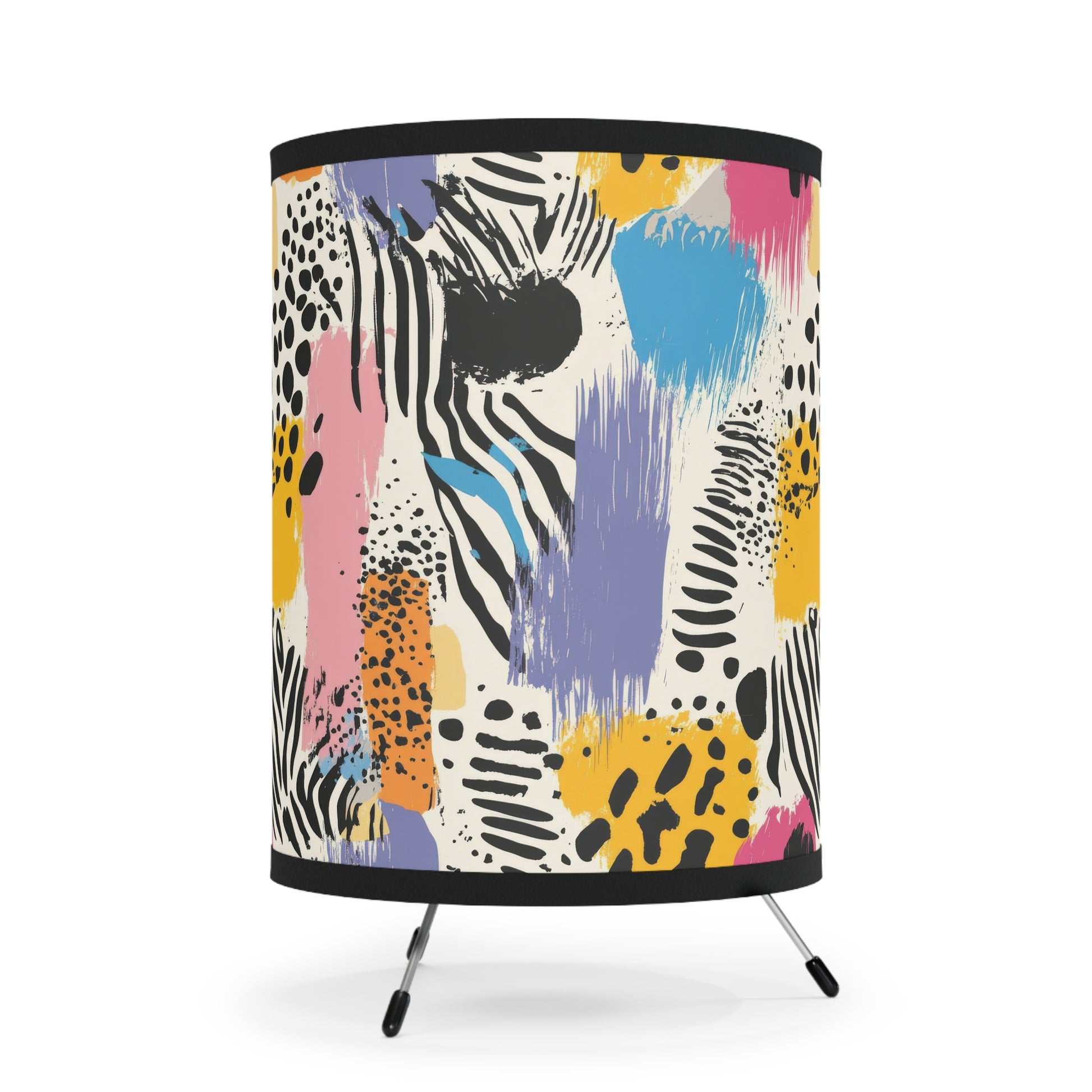 Rae Zebra Rhapsody II Tripod Lamp with High-Res Printed Shade, US\CA plug, Artsulli - Art is Long, Life is Short, Home Decor, , , , , , , 