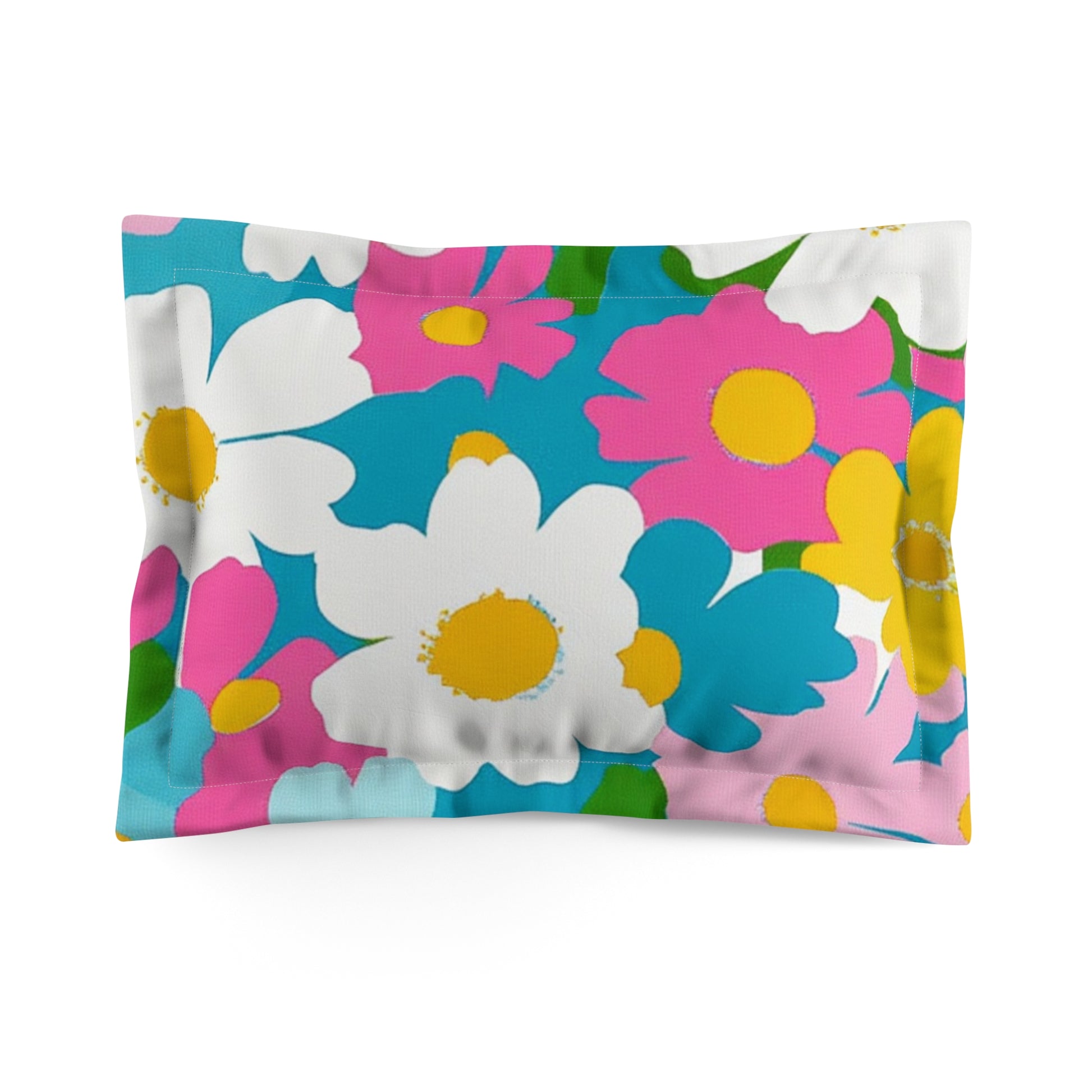 Flowers Multi-Color Microfiber Pillow Sham, Artsulli - Art is Long, Life is Short, Home Decor, Size, Standard, , , , , 54491592238705