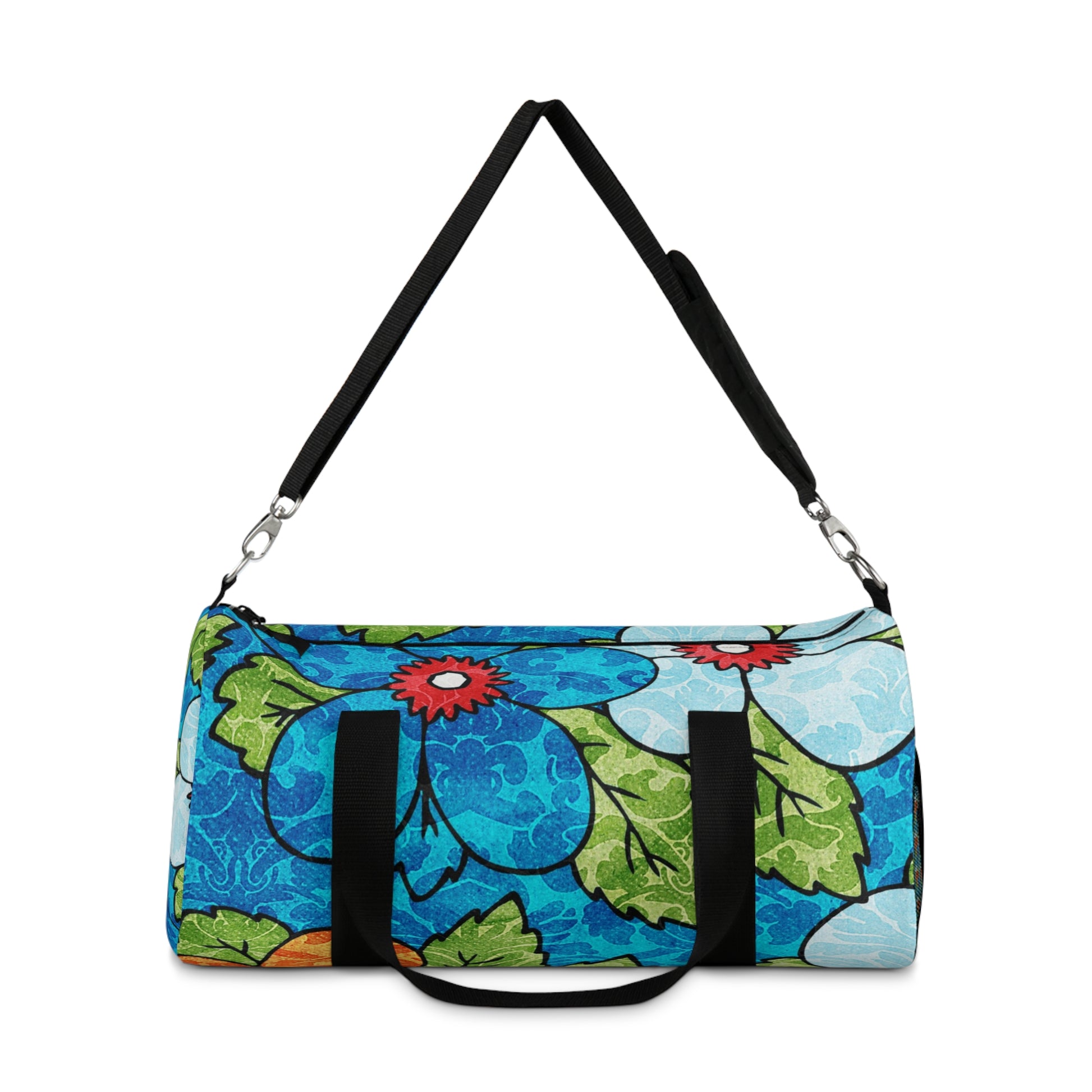 Blue Orange Groovy Duffel Bag, Artsulli - Art is Long, Life is Short, Bags, , , , , , , 