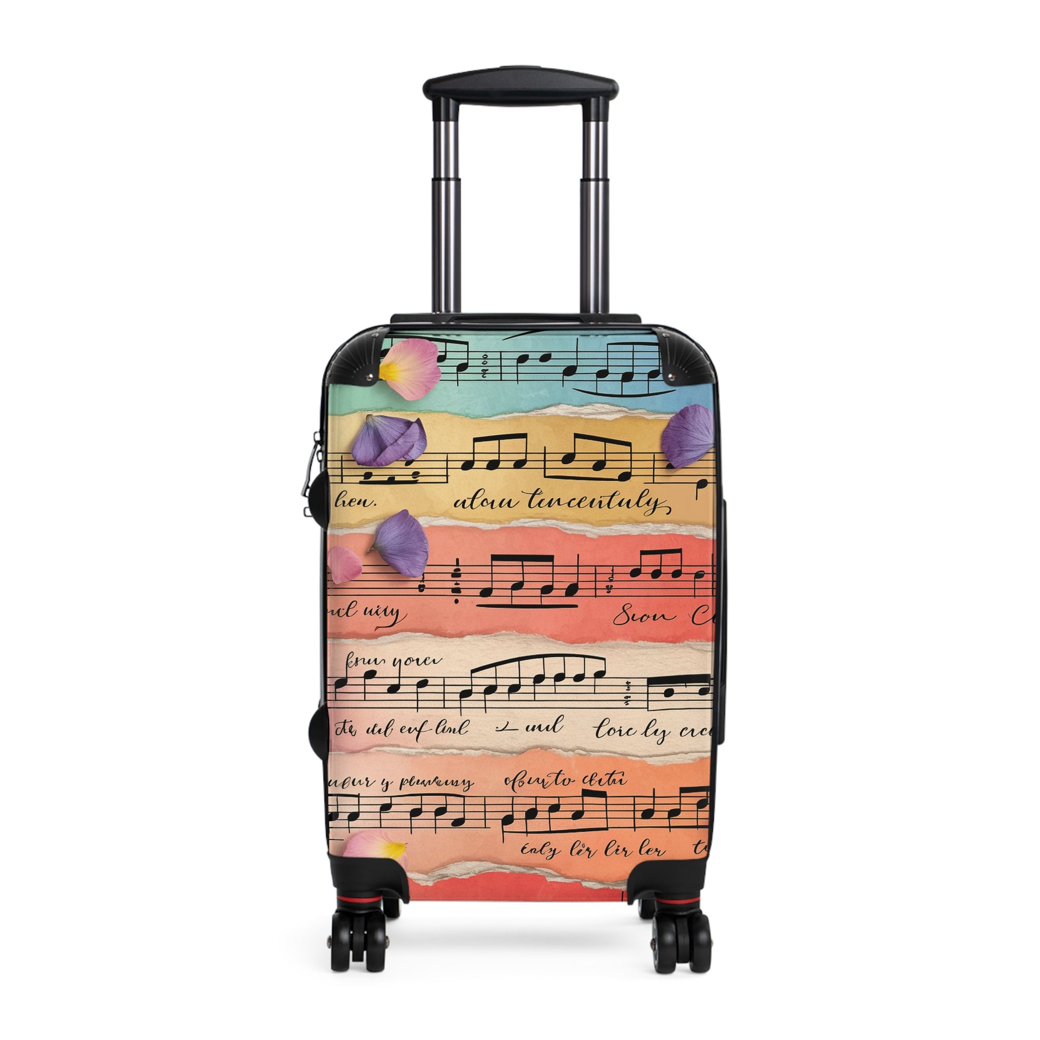 Torn Type Beat Sheet Music Multi-Color Suitcase, Artsulli - Art is Long, Life is Short, Bags, Size, Small, Color, Black, , , 18176910756916283778