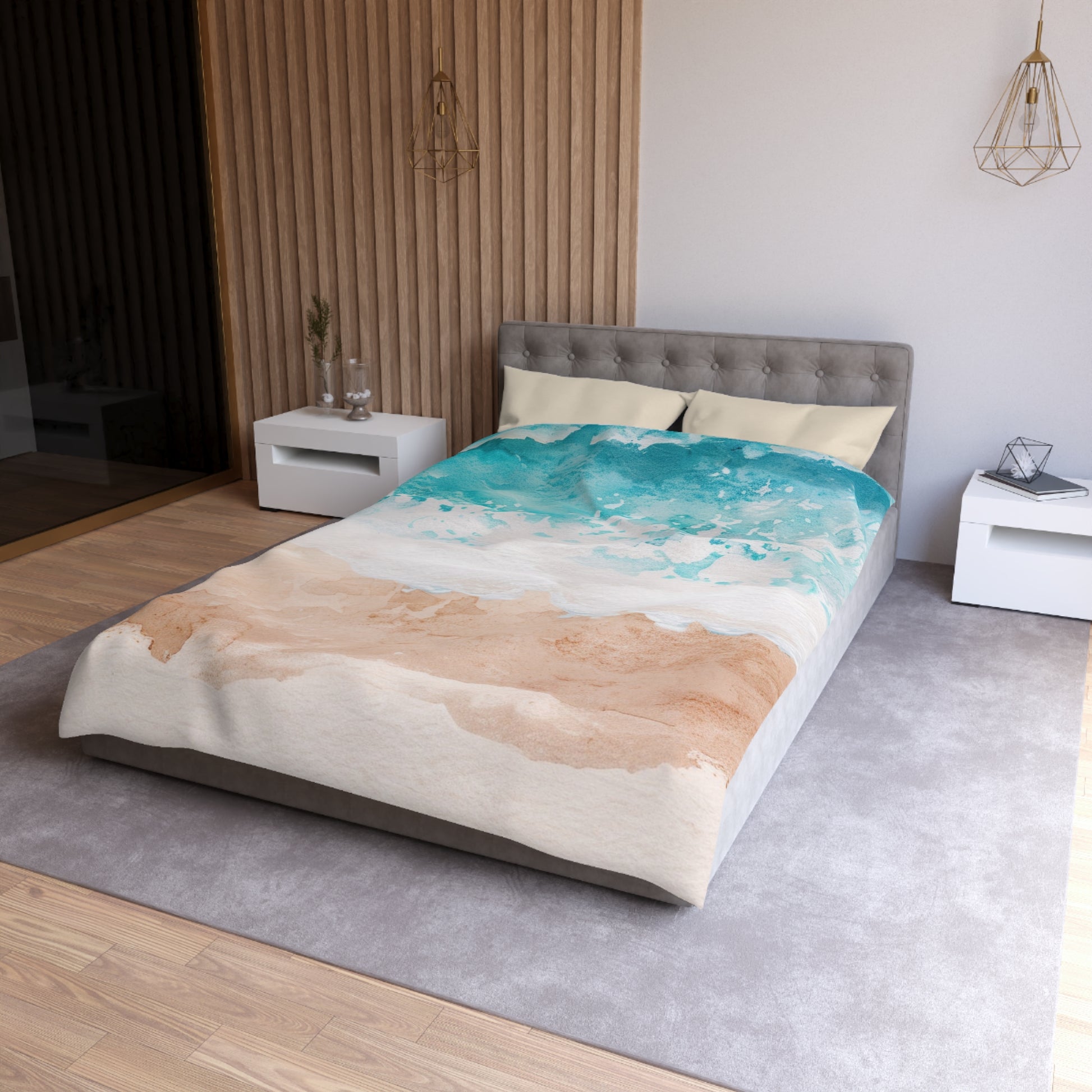 Seashore Microfiber Duvet Cover, Artsulli - Art is Long, Life is Short, Home Decor, , , , , , , 