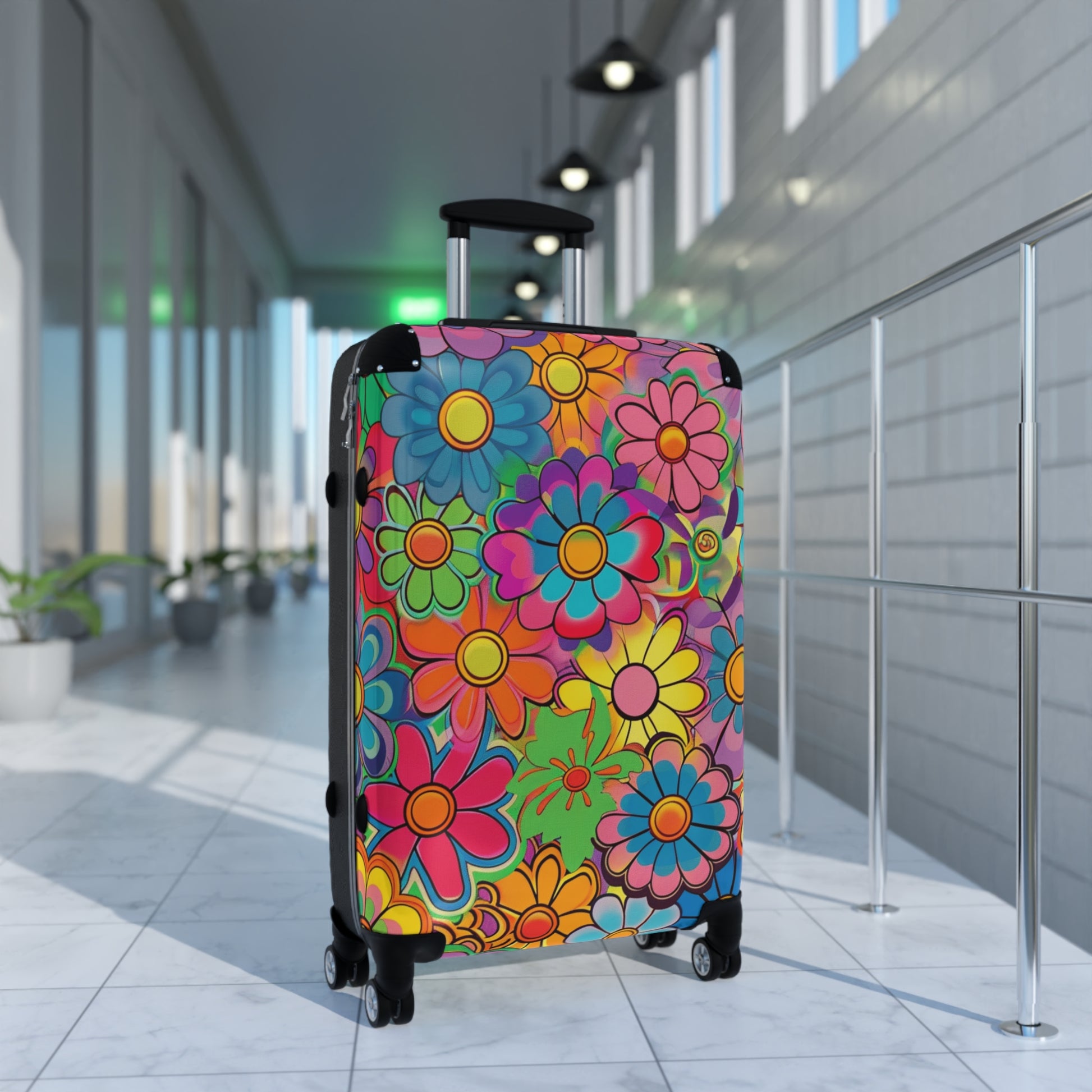 Chromatic Daisy Dream Suitcase, Artsulli - Art is Long, Life is Short, Bags, , , , , , , 