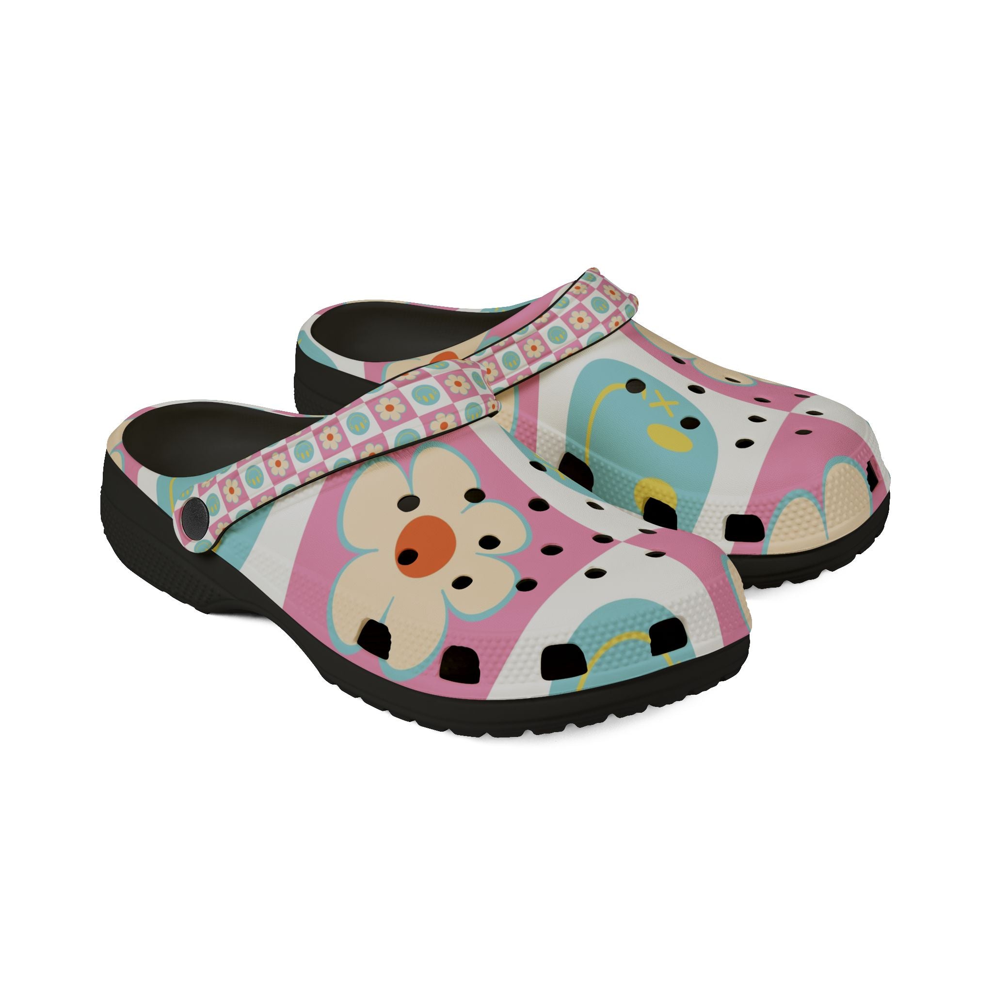 Madotsukis Grin Bloom EVA Foam Rubber Shoes (AOP), Artsulli - Art is Long, Life is Short, Shoes, , , , , , , 