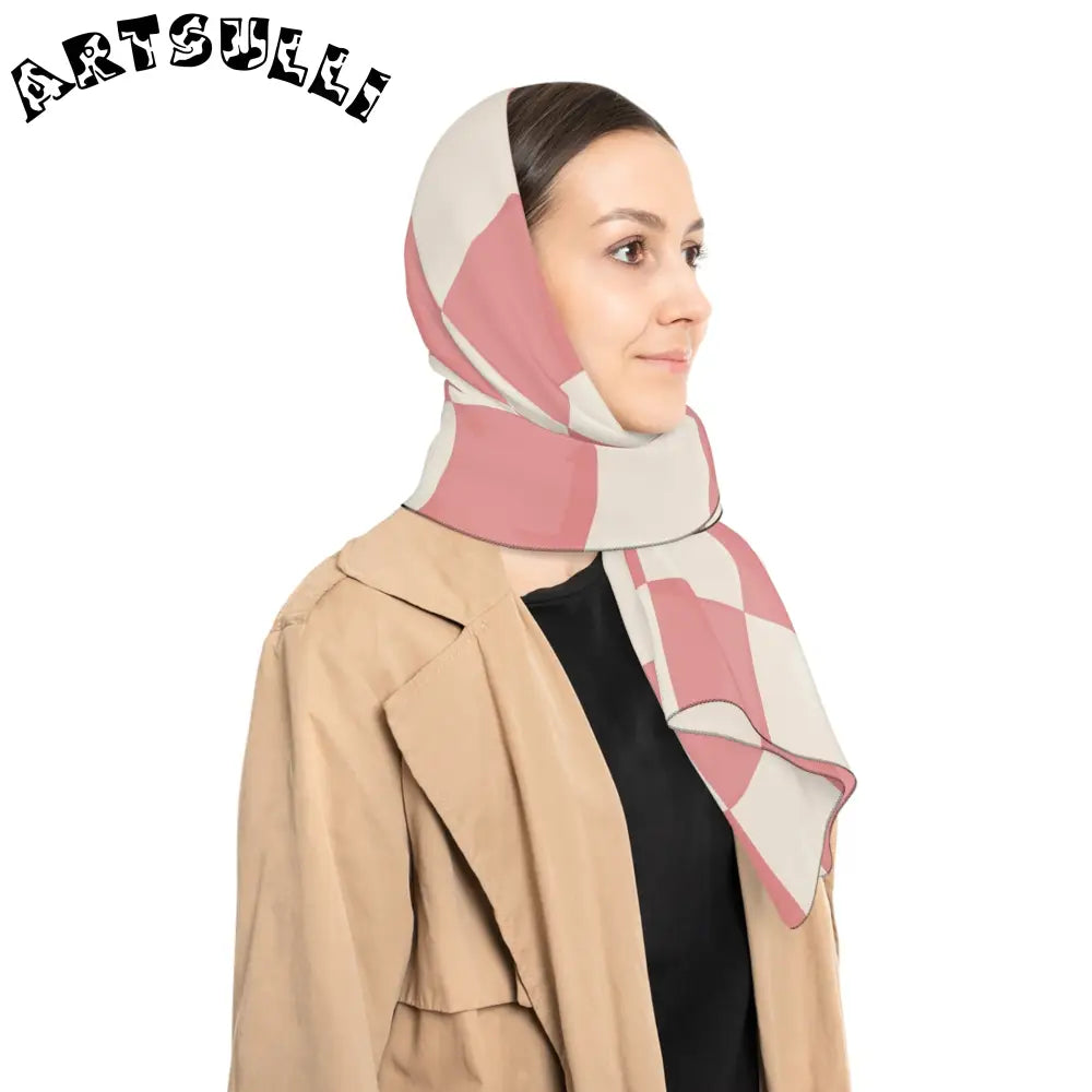 JAKKOUTTHEBXX Retro Checkered Grassland Sprites II Poly Scarf