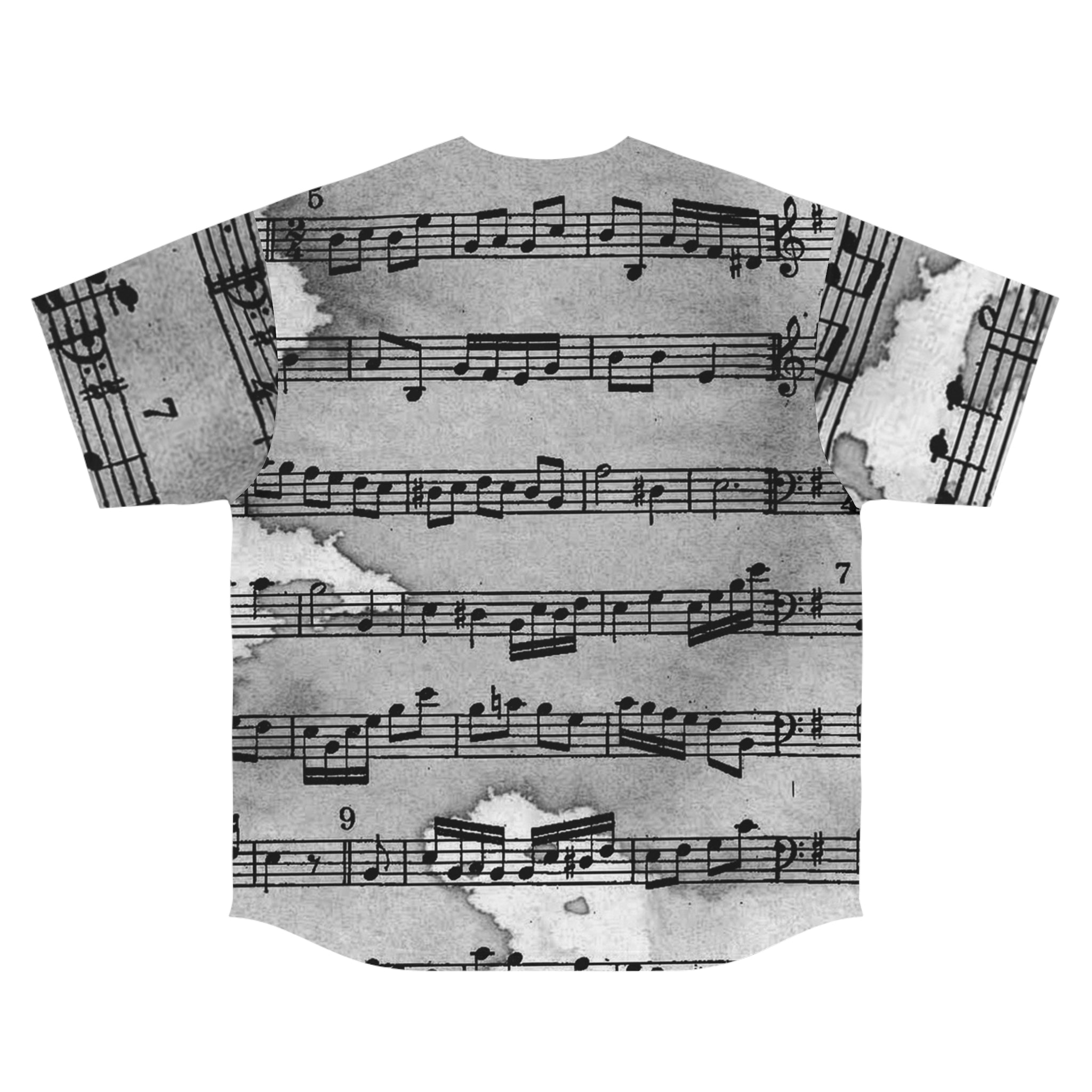 Drip Spill Type Beat Sheet Music Black Men's Baseball Jersey (AOP), Artsulli - Art is Long, Life is Short, All Over Prints, , , , , , , 