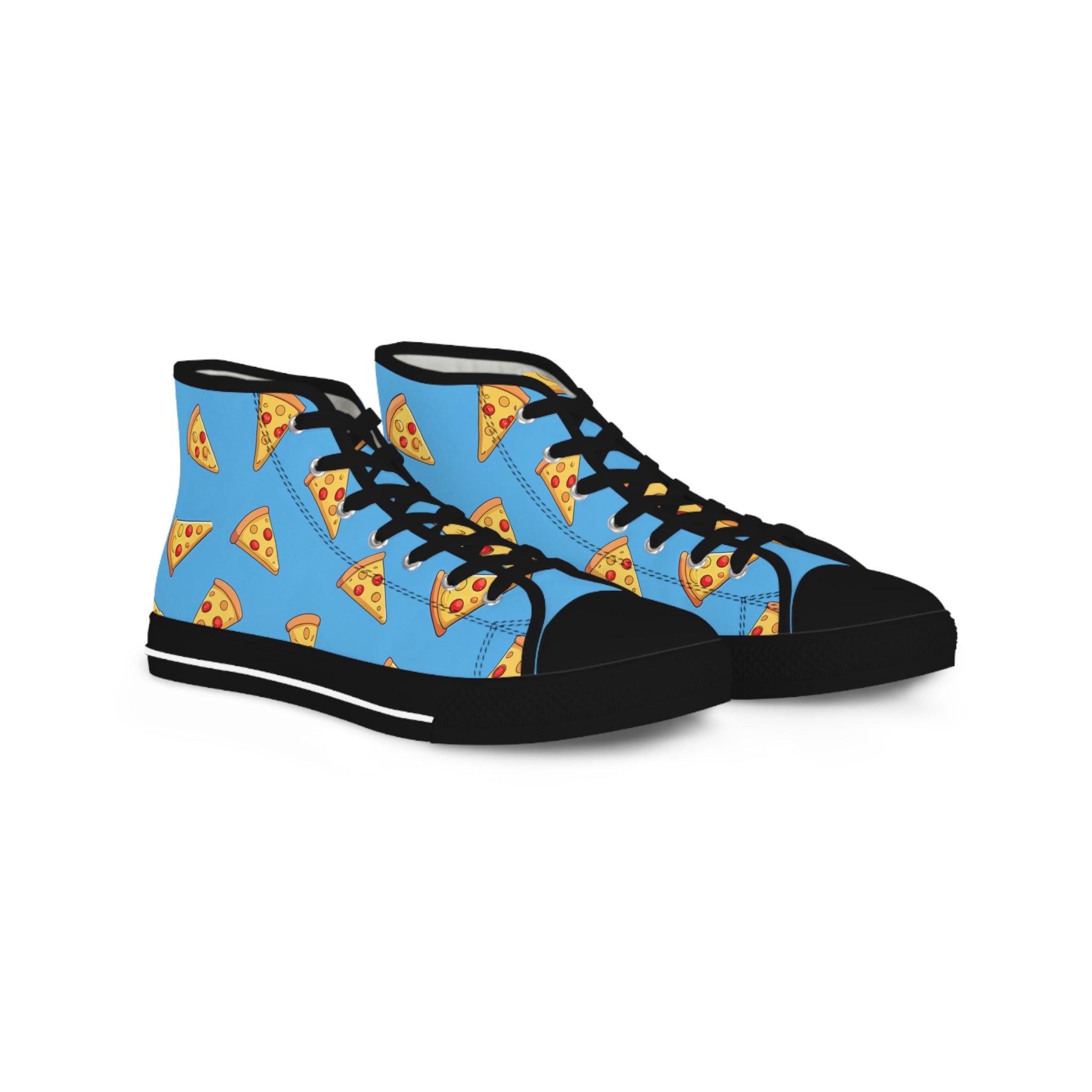 Blue Pizza Dreamscape Men's High Top Sneakers, Artsulli - Art is Long, Life is Short, Shoes, Size, US 5, Color, Black sole, , , 15218816310034237258