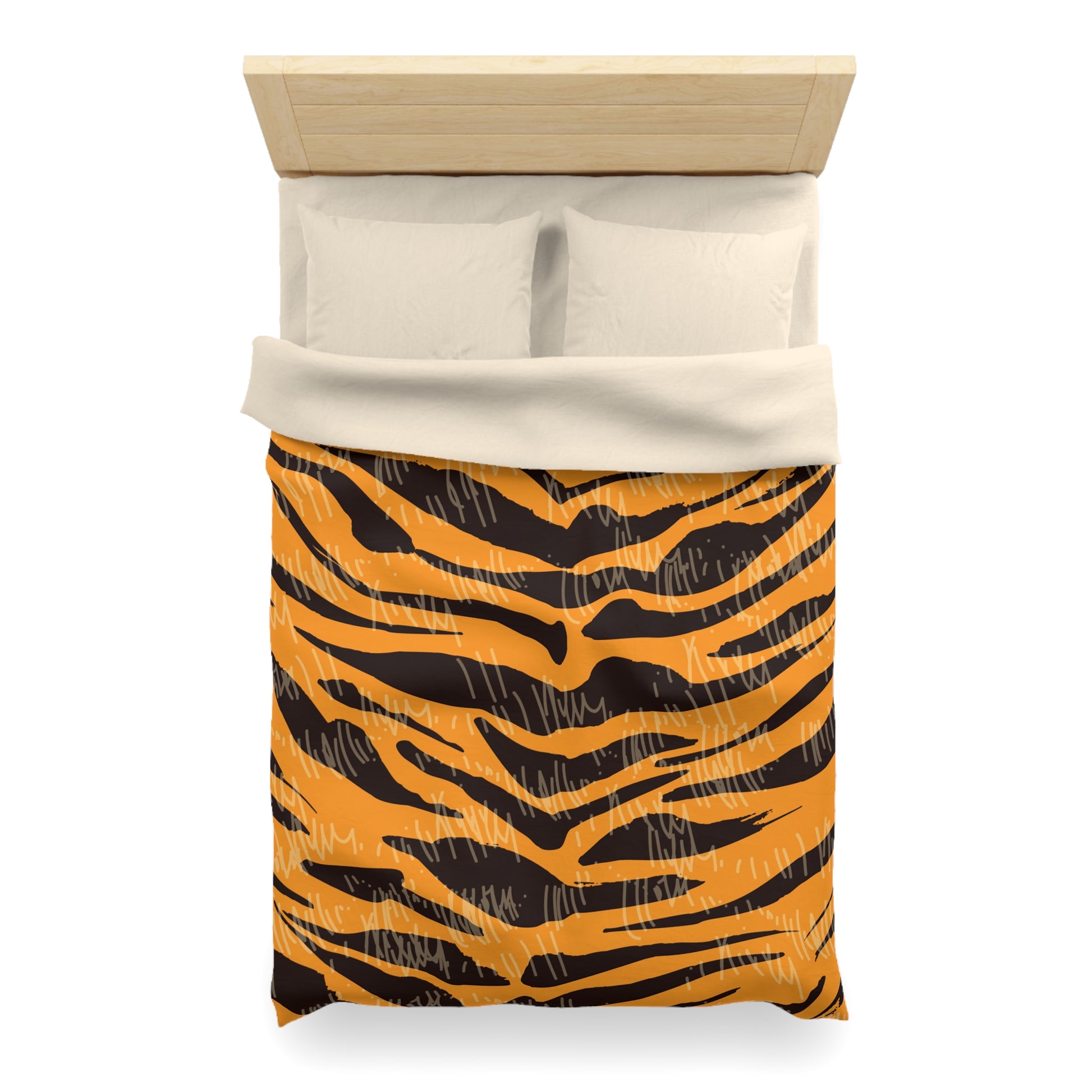 Tiger Scratches Orange & Black Microfiber Duvet Cover, Artsulli - Art is Long, Life is Short, Home Decor, , , , , , , 