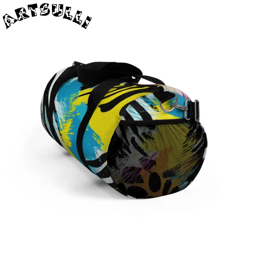 JAKKOUTTHEBXX Durable Brushstroke and Stripes Duffel Bag 2025