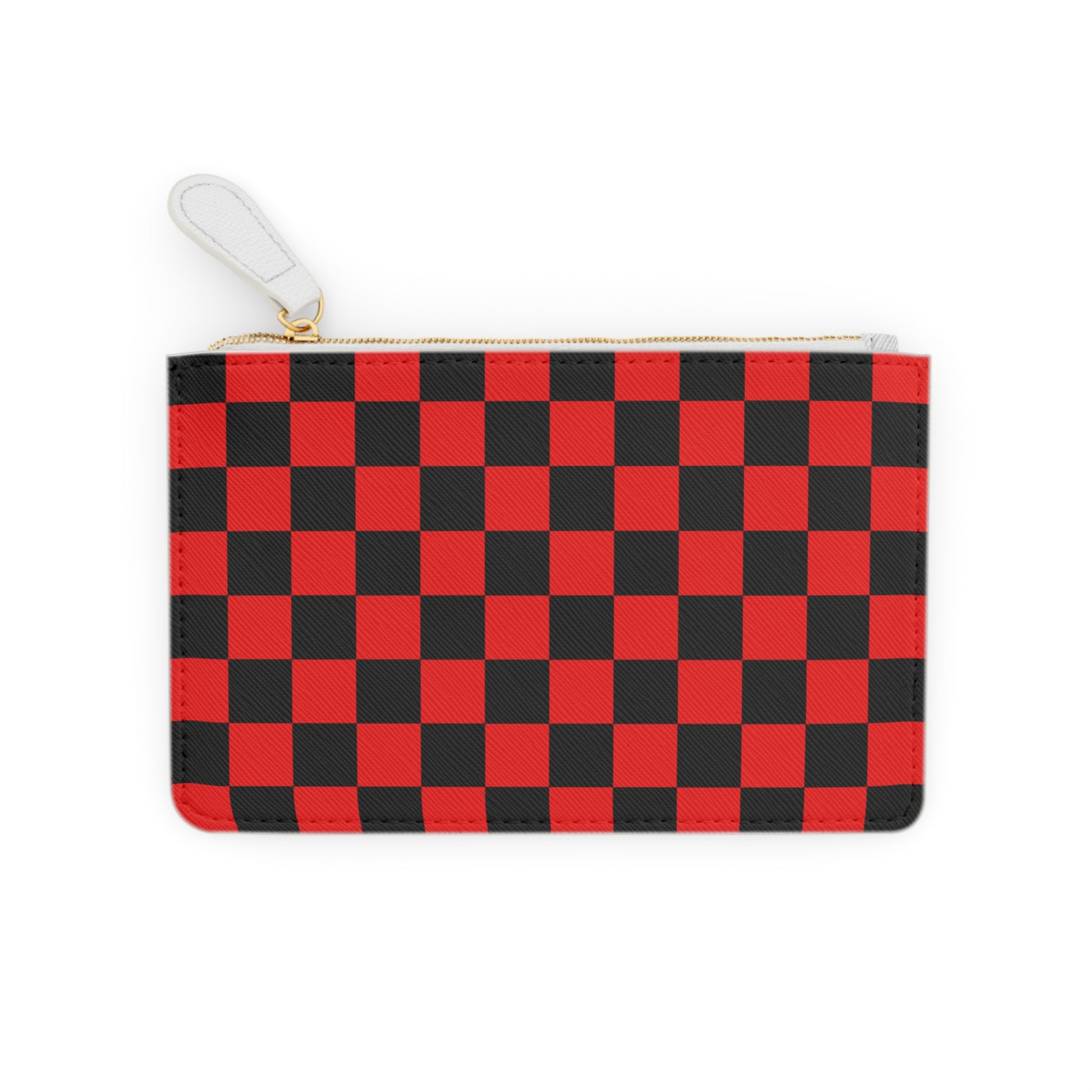 Checkerboard Red and Black Mini Clutch Bag, Artsulli - Art is Long, Life is Short, Bags, , , , , , , 
