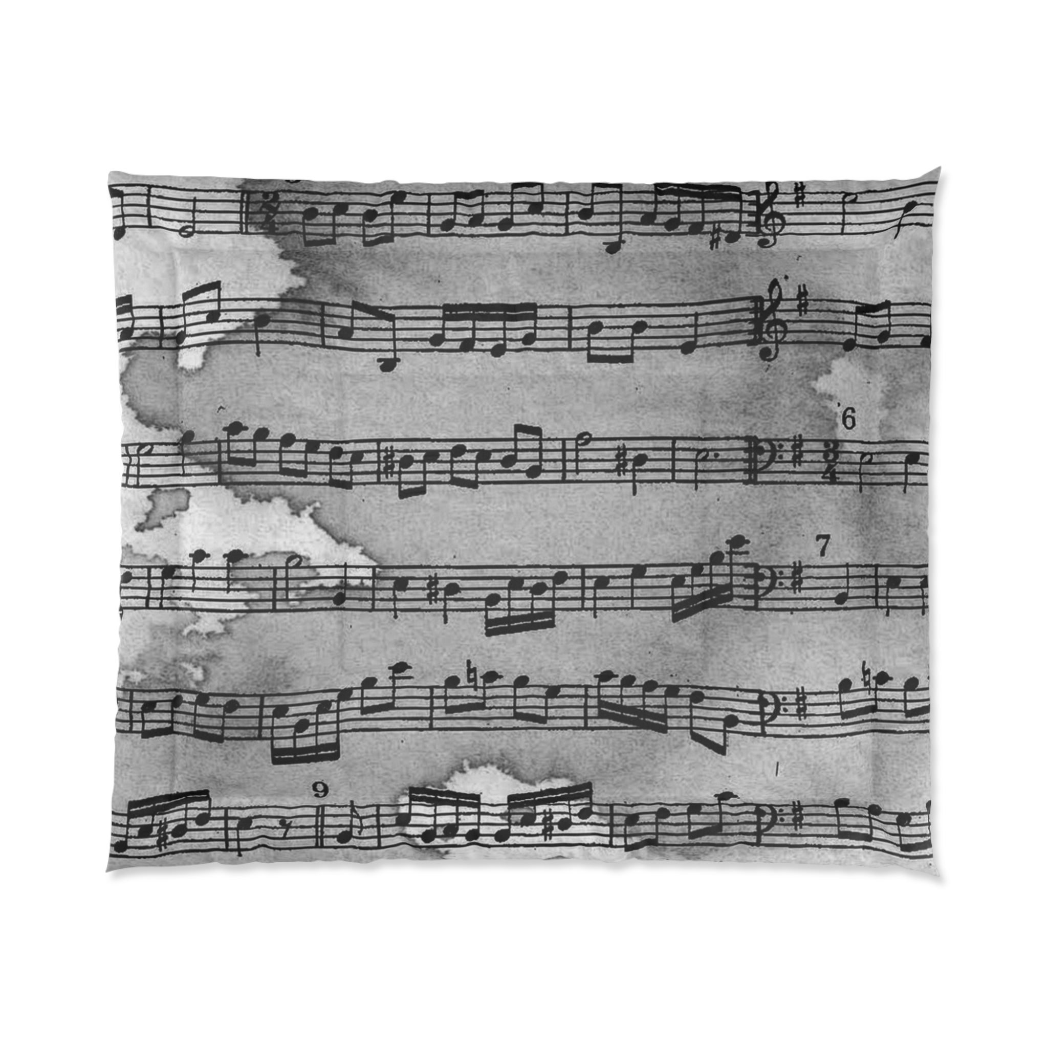 Drip Spill Type Beat Sheet Music Black Comforter, Artsulli - Art is Long, Life is Short, Home Decor, Size, 104" × 88", , , , , 25241789839188130872