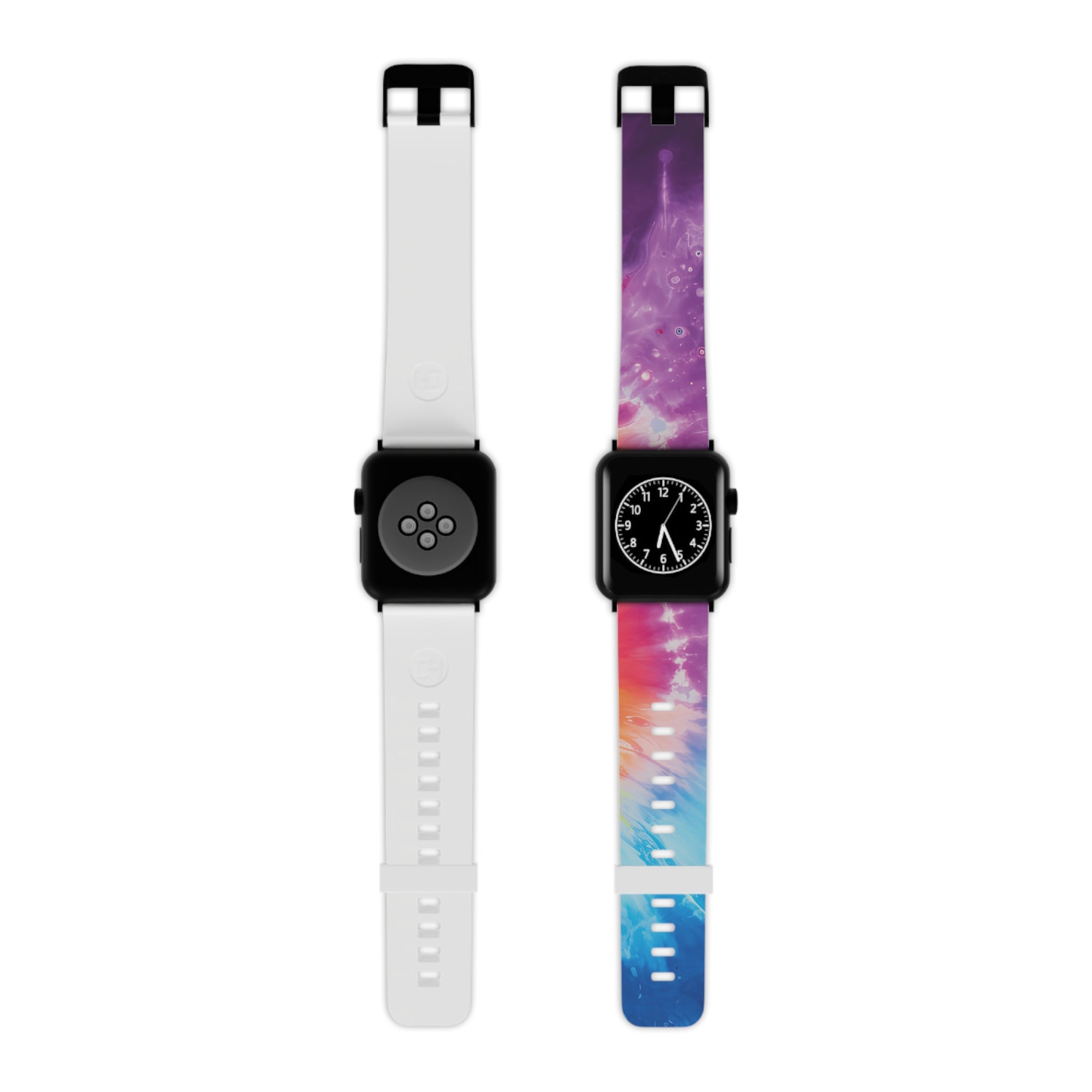 Tie Dye Watch Band for Apple Watch, Artsulli - Art is Long, Life is Short, Accessories, Size, 7.5'' × 0.75'' / 42 - 44 mm, Color, Black, , , 96291303796834513794