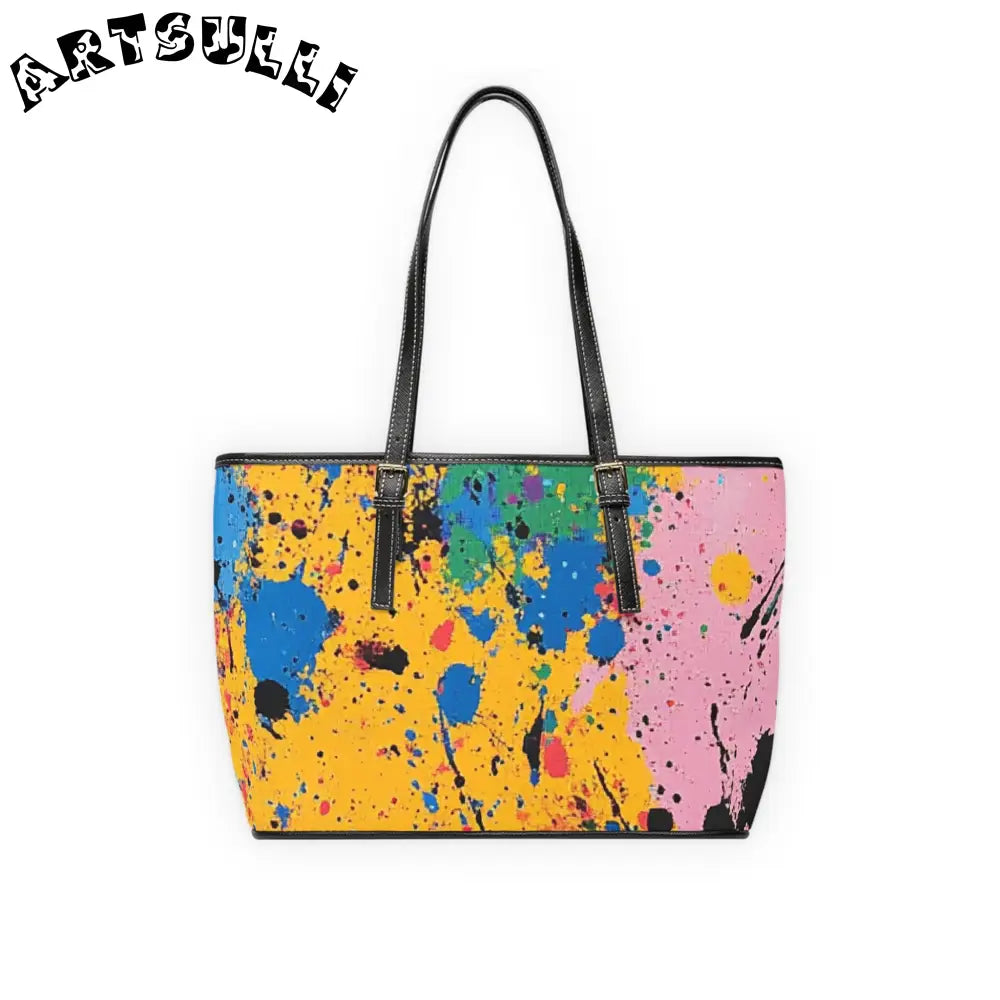 JAKKOUTTHEBXX The Colors Of Paint Splatter PU Leather Shoulder Bag