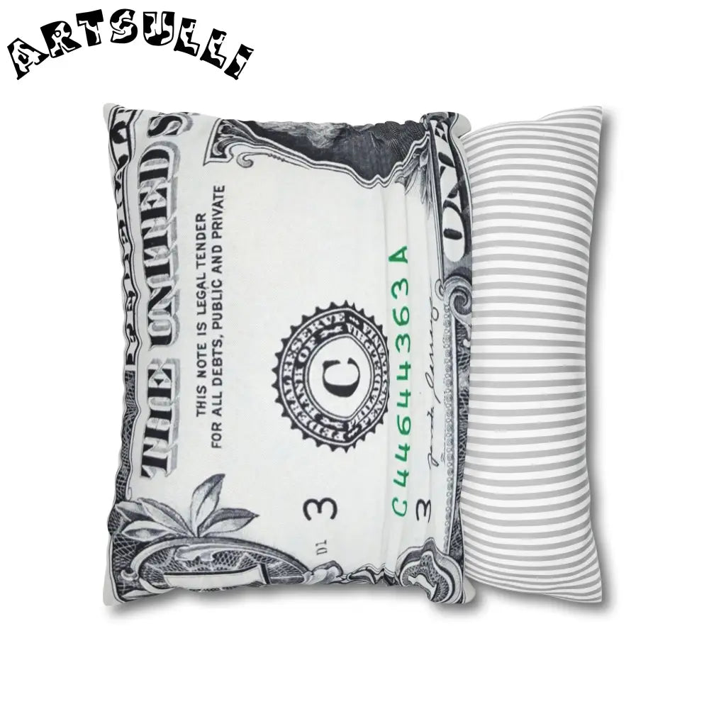 JAKKOUTTHEBXX Dollar Bill Created Art Environment Pillow 2025