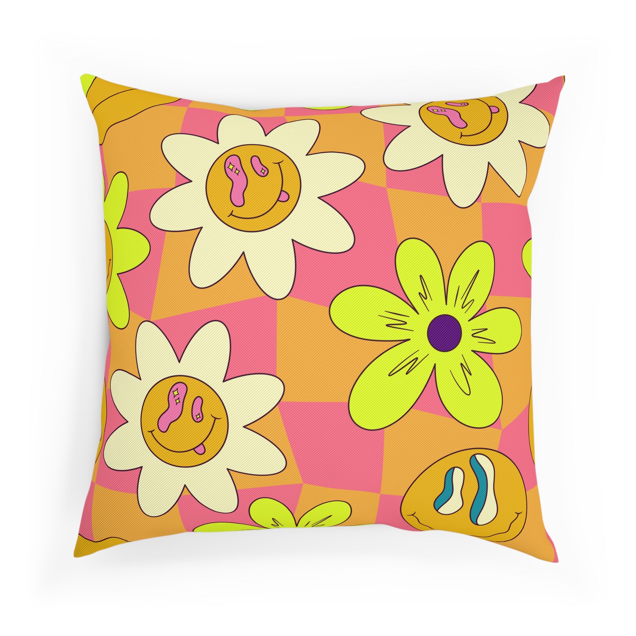 Trippy Sour Face Rave Cushion, Artsulli - Art is Long, Life is Short, Home Decor, , , , , , , 