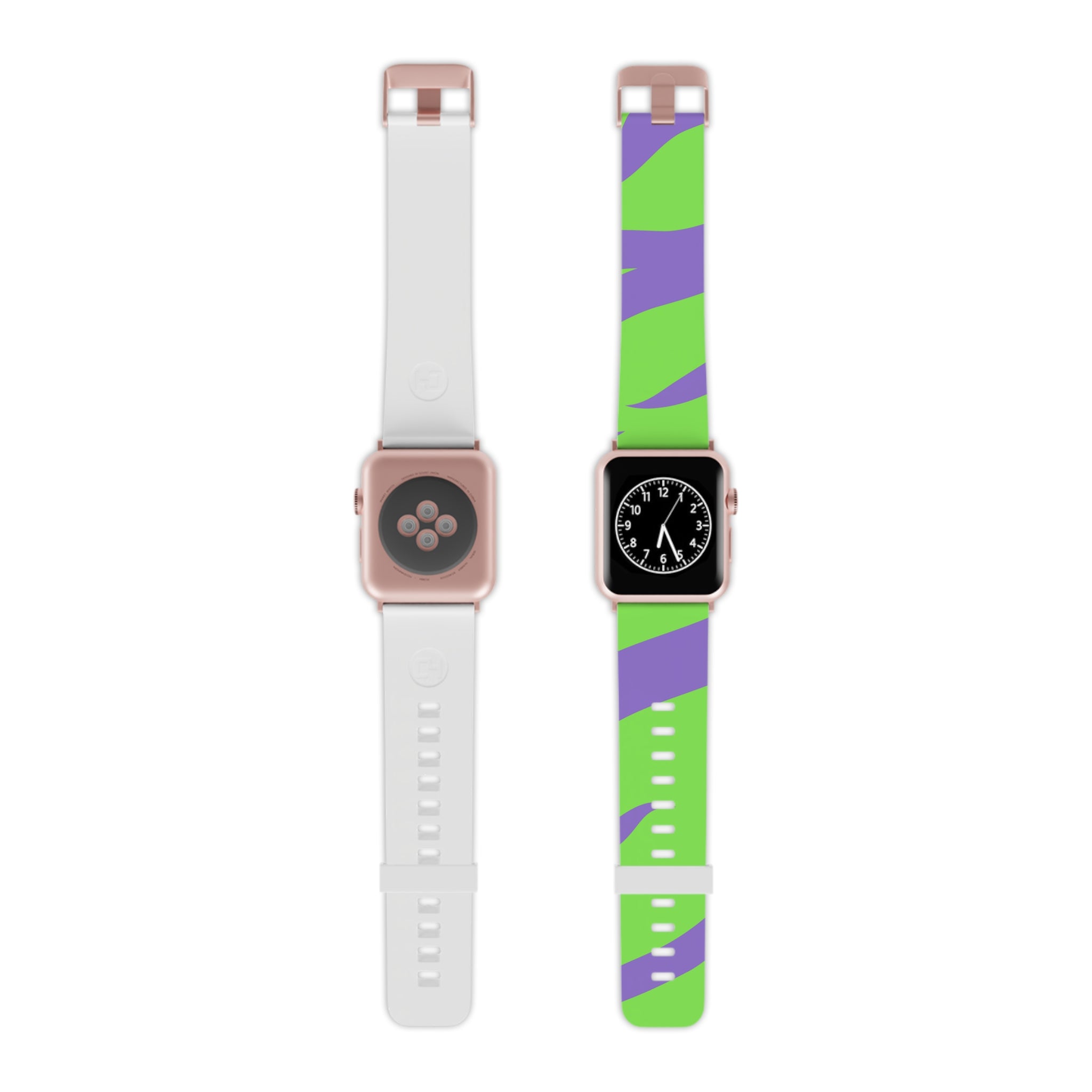 Tyrannosaurus Print Green and Purple Watch Band for Apple Watch, Artsulli - Art is Long, Life is Short, Accessories, Size, 7.5'' × 0.75'' / 38 - 40 mm, Color, Rose Gold, , , 15182151264982