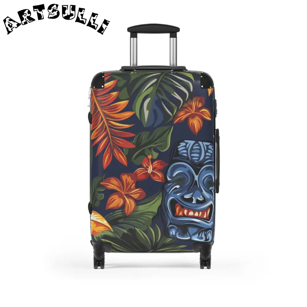 JAKKOUTTHEBXX Tropical Tiki Mask Carry-On Suitcase 2025