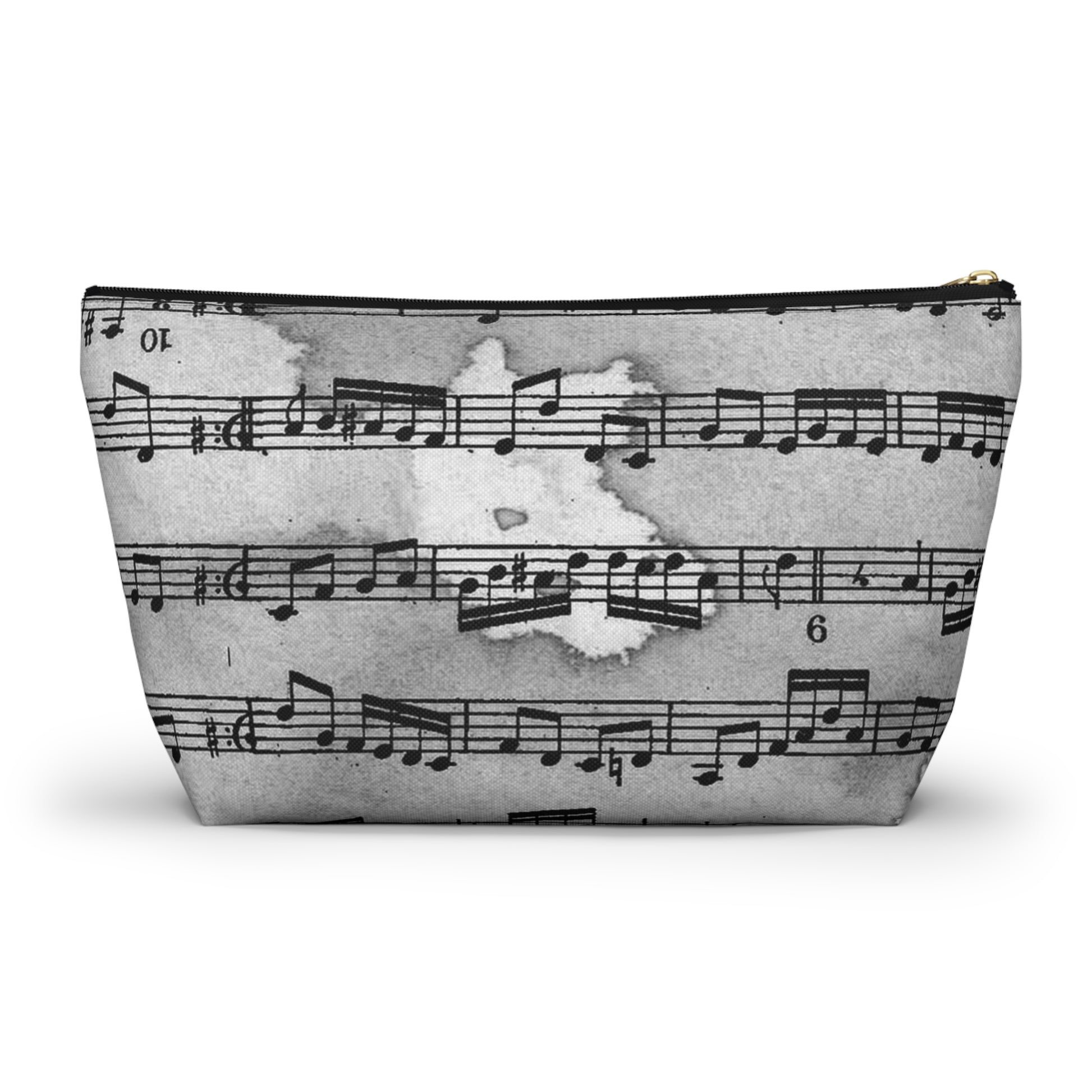 Drip Spill Type Beat Sheet Music Black Accessory Pouch w T-bottom, Artsulli - Art is Long, Life is Short, Bags, , , , , , , 