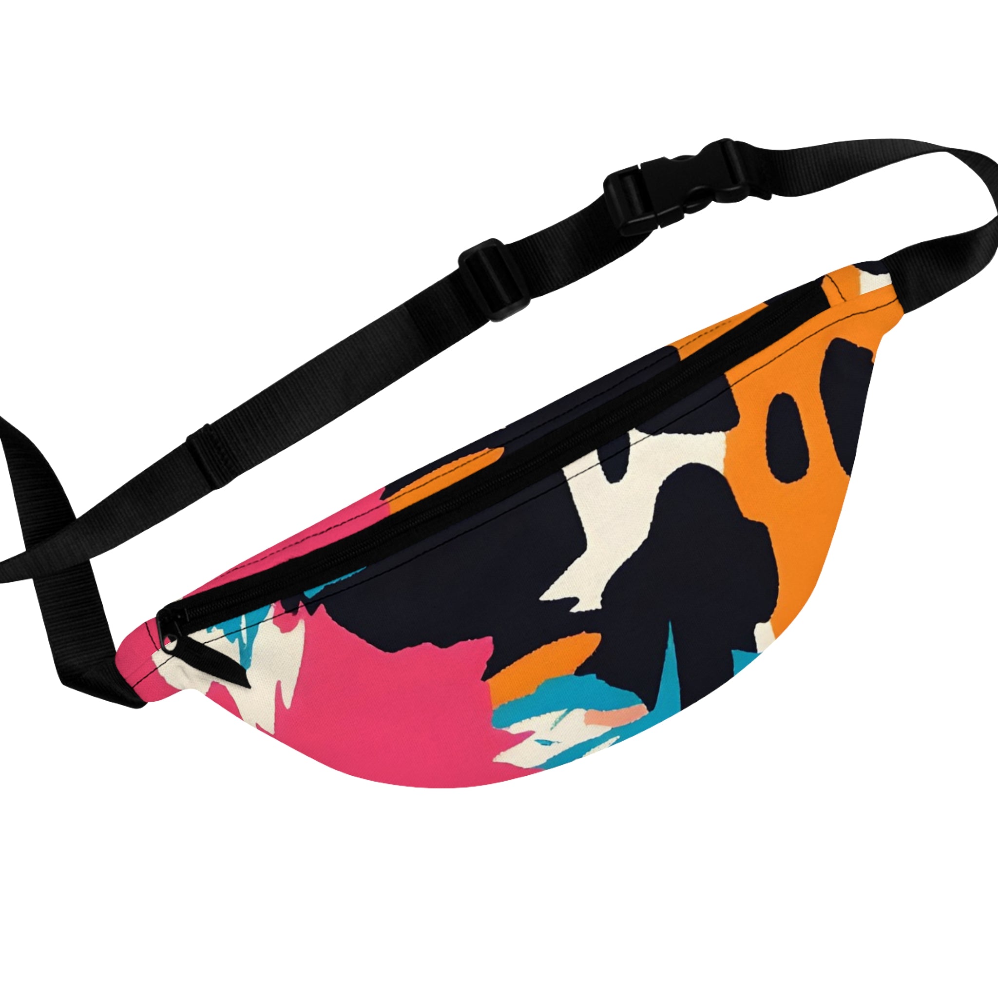 Wild Brush Strokes x Animal Print Multi-Color Fanny Pack, Artsulli - Art is Long, Life is Short, Bags, Size, One size, , , , , 19848533004605095043