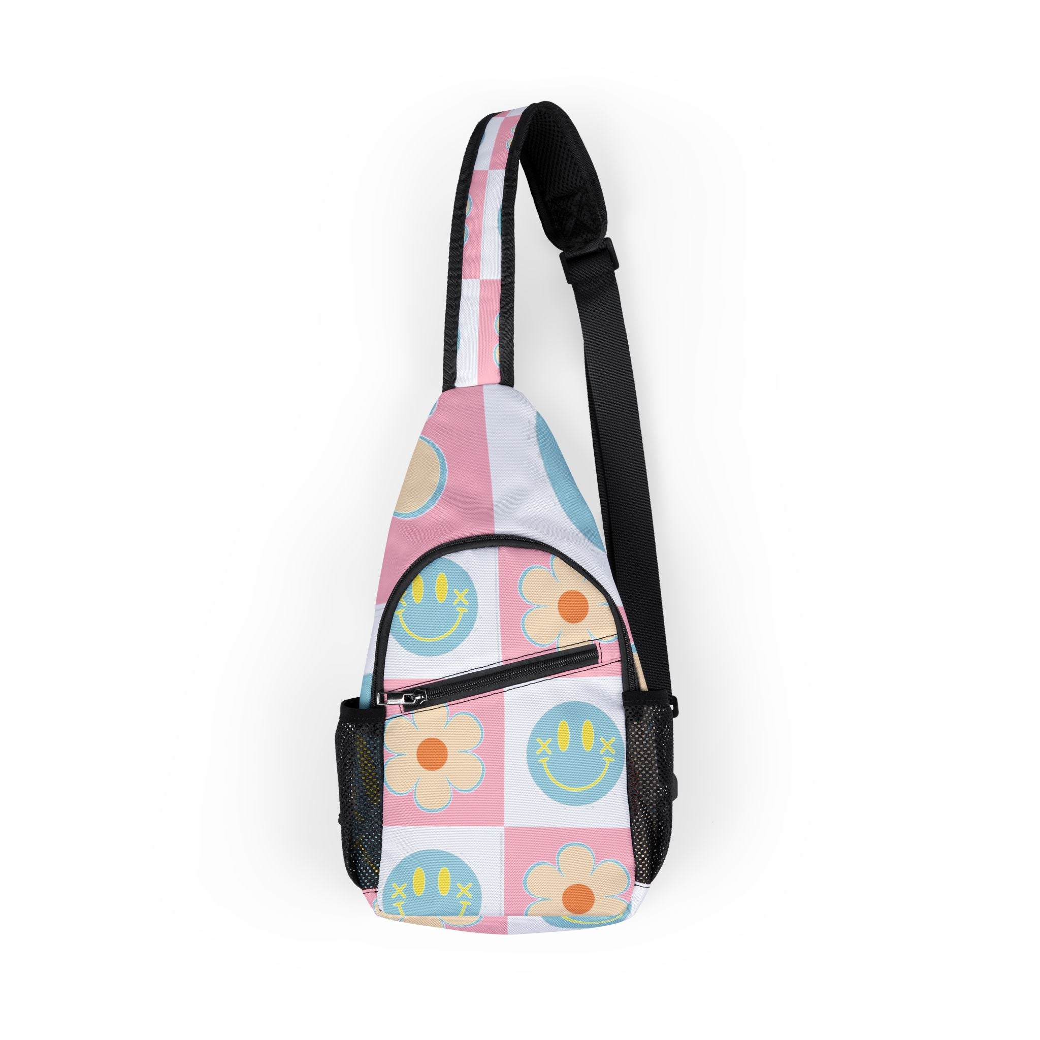 Madotsukis Grin Bloom Chest Bag (AOP), Artsulli - Art is Long, Life is Short, Bags, Size, One size, , , , , 16026826386458210837