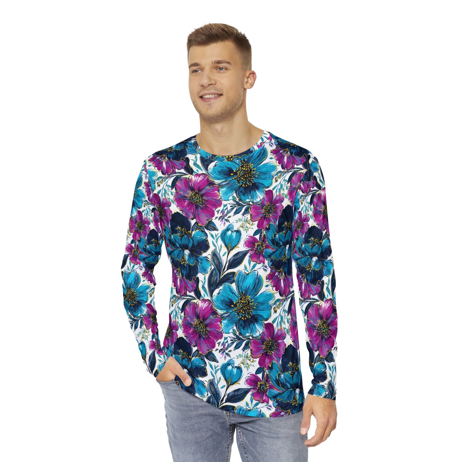 Men's Long Sleeve Shirt (AOP), Artsulli - Art is Long, Life is Short, All Over Prints, , , , , , , 