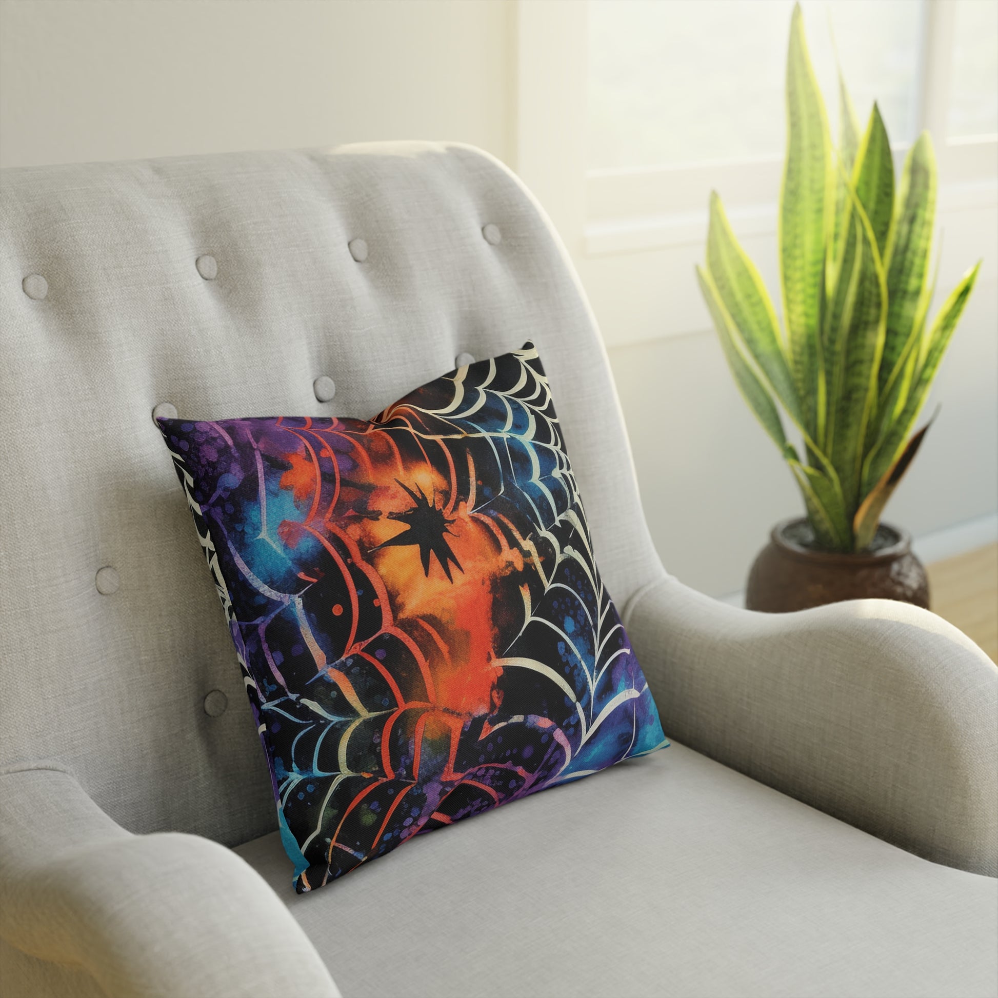 Spider Web Tie Dye Cushion, Artsulli - Art is Long, Life is Short, Home Decor, , , , , , , 