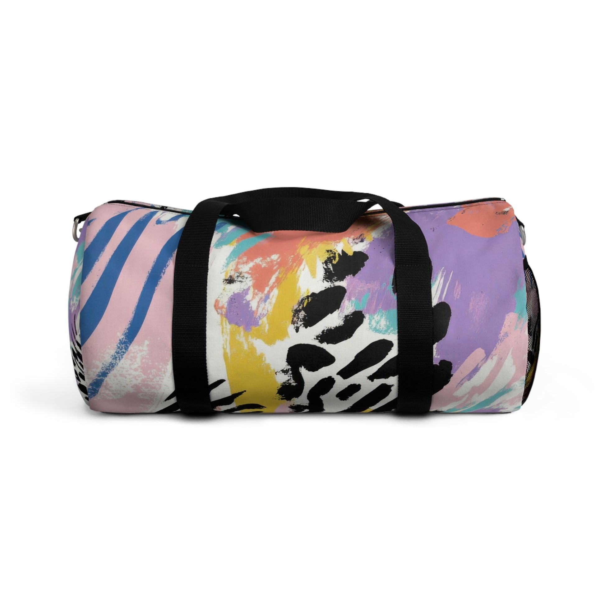 Wild Zebra Stripes x Paint Brush Strokes Multi-Color II Duffel Bag, Artsulli - Art is Long, Life is Short, Bags, Size, Small, , , , , 15729782022657