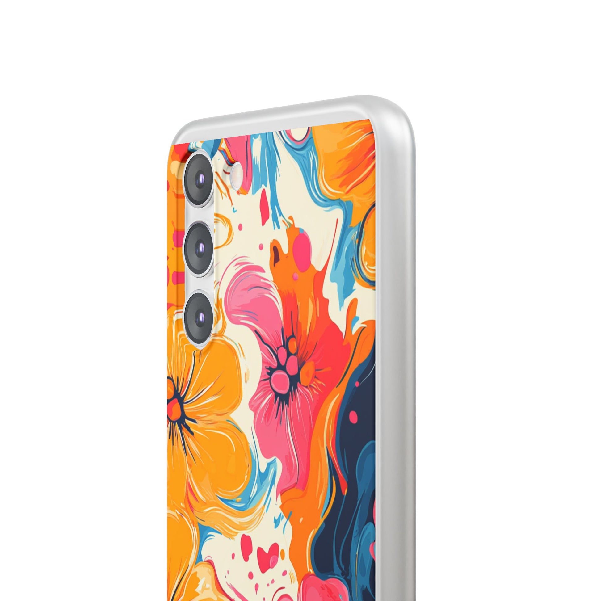 Vibrant Abstract Floral Flexi Case, Artsulli - Art is Long, Life is Short, Phone Case, , , , , , , 