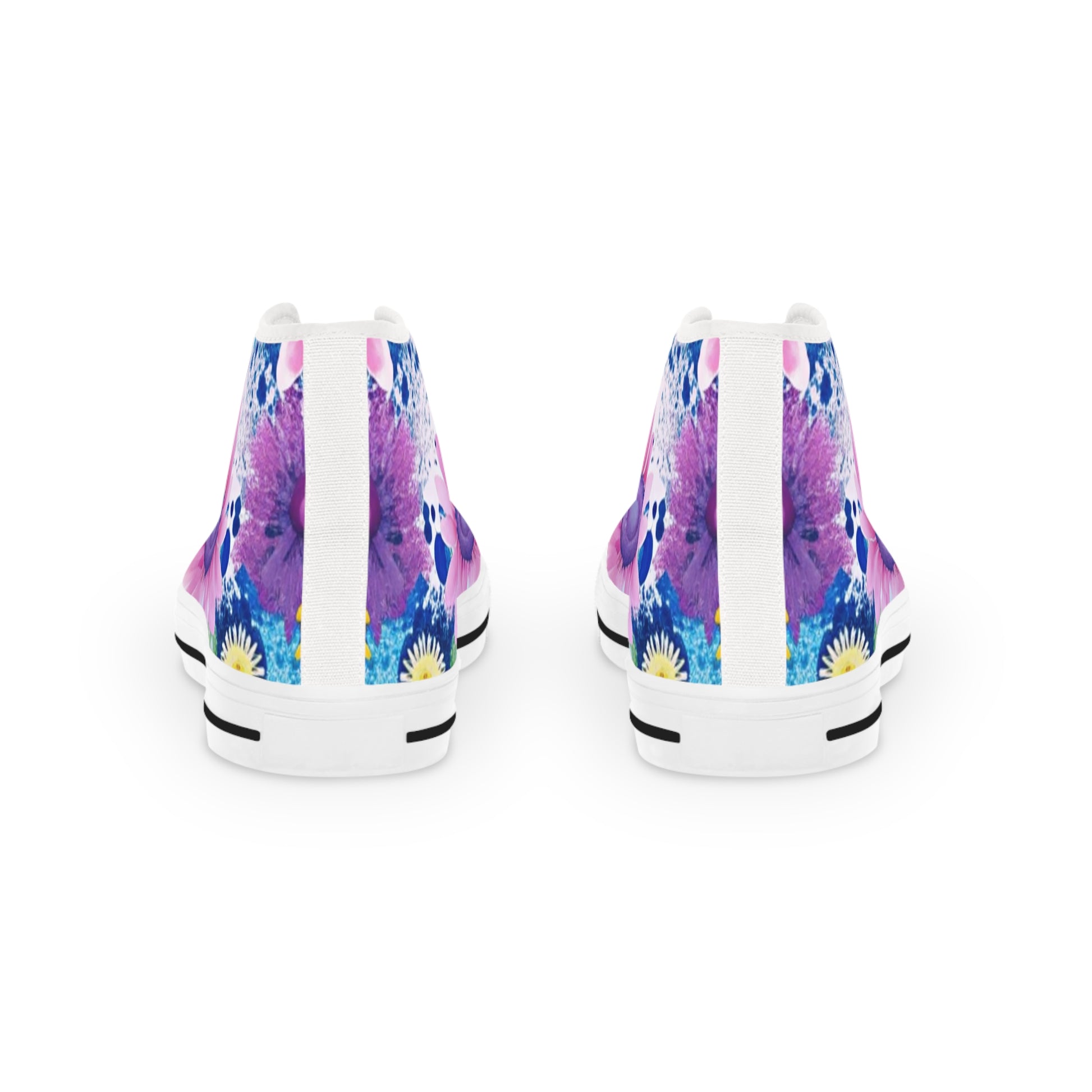 Magical Flower Explosion Multi-Color Men's High Top Sneakers, Artsulli - Art is Long, Life is Short, Shoes, , , , , , , 