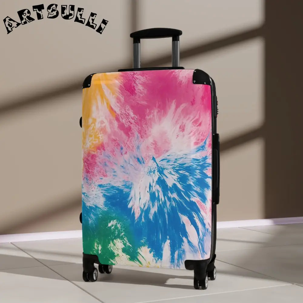 JAKKOUTTHEBXX Tie Dye Canvas Surface Spinner Suitcase 2025