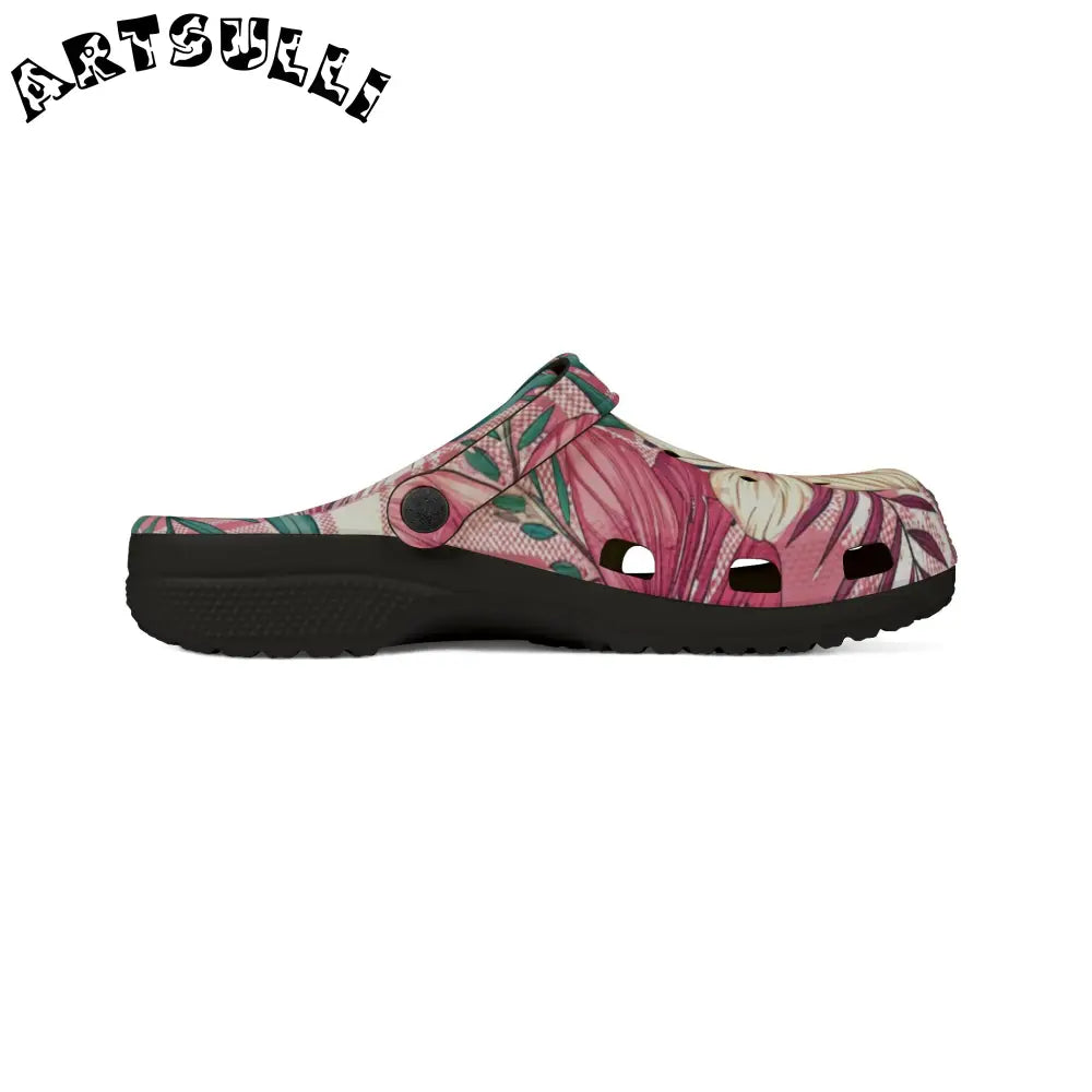 JAKKOUTTHEBXX Plaid x Floral Burgundy and Green EVA Foam Rubber