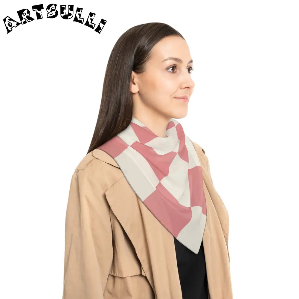 JAKKOUTTHEBXX Retro Checkered Grassland Sprites Poly Scarf