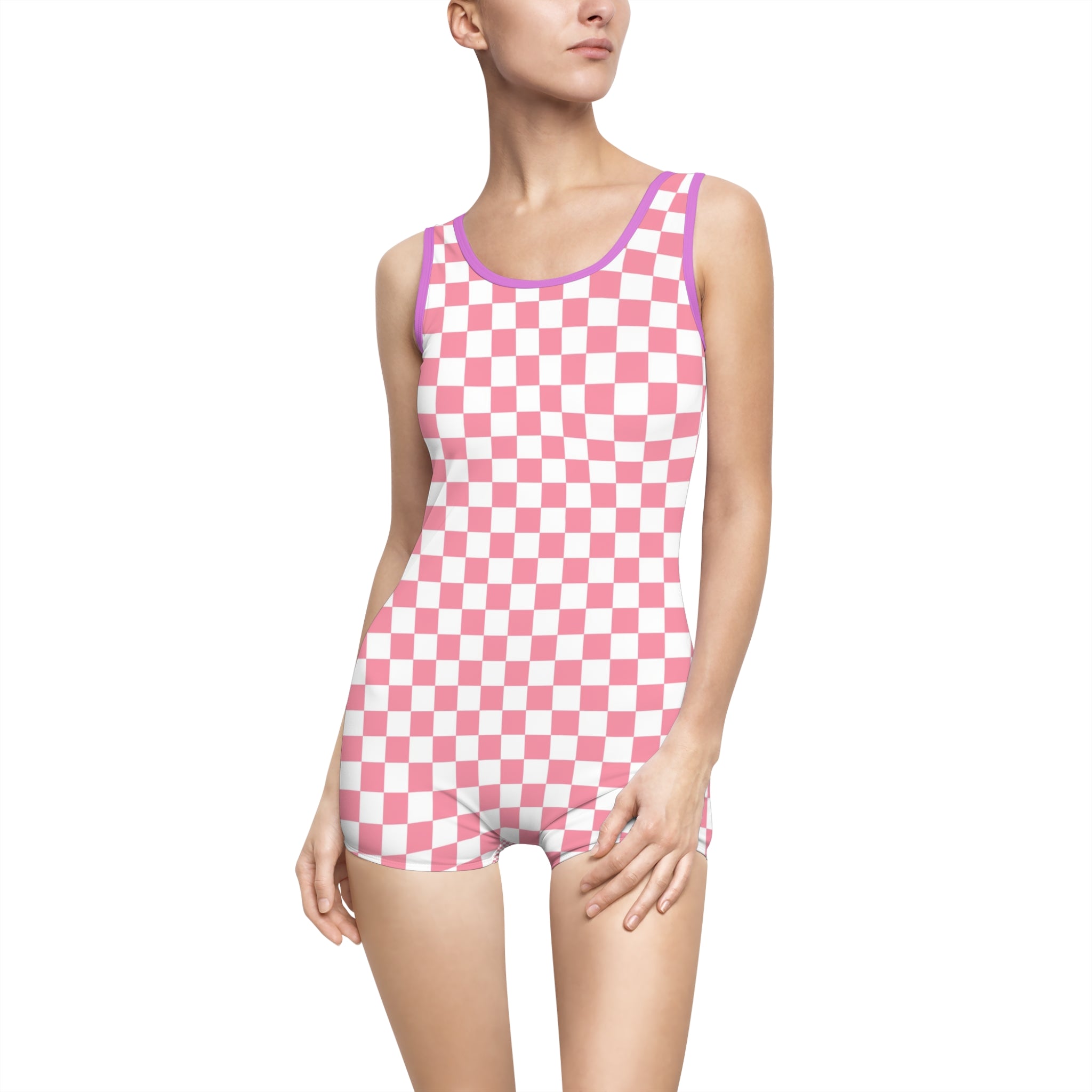 Brigandine Checkered Scene Women's Vintage Swimsuit (AOP)