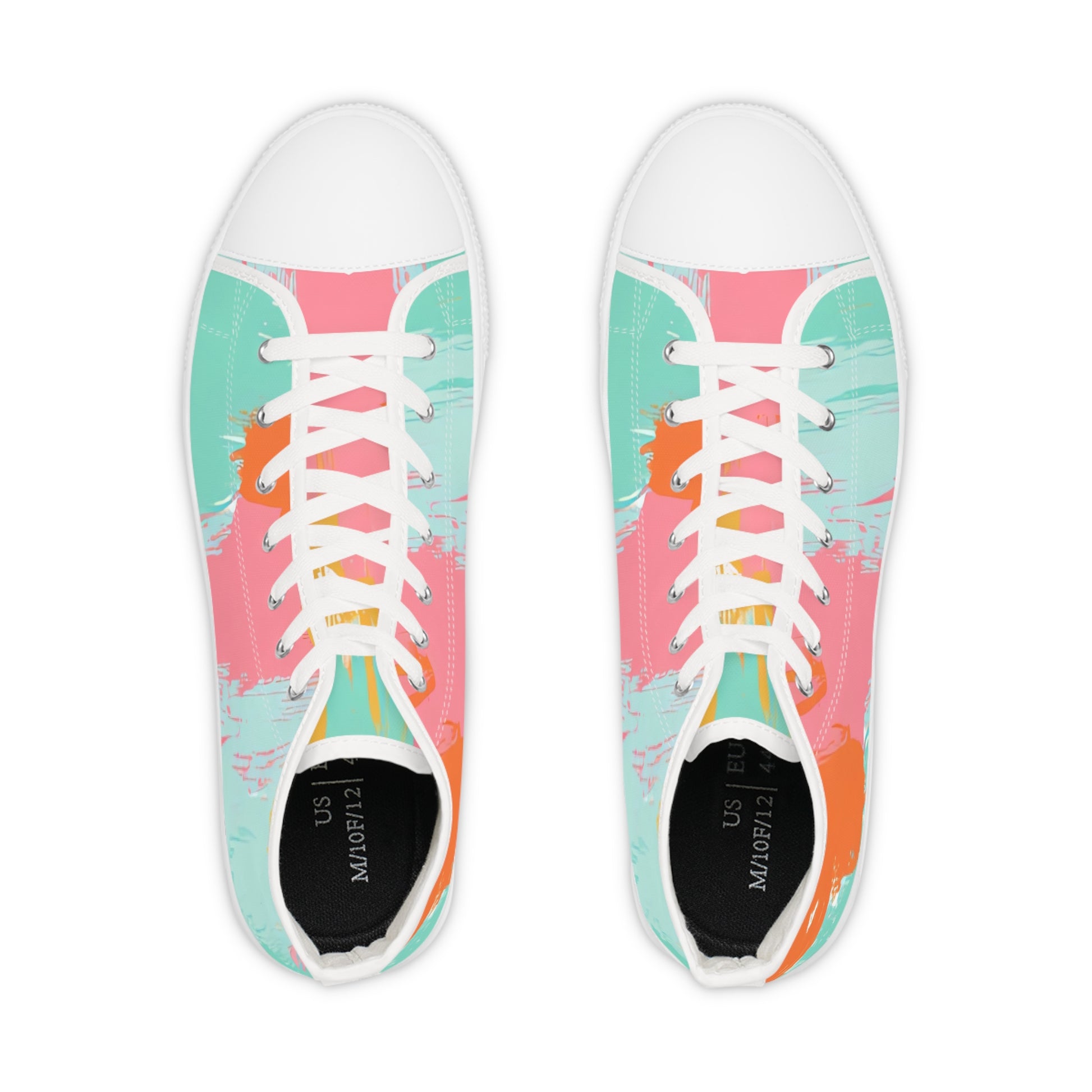Preppy Pixel Bloom Men's High Top Sneakers, Artsulli - Art is Long, Life is Short, Shoes, , , , , , , 