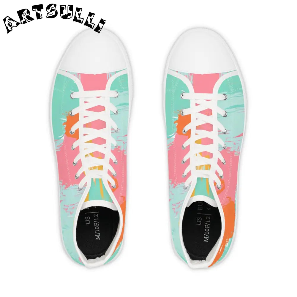 JAKKOUTTHEBXX Preppy Pixel Bloom Men’s High Top Sneakers