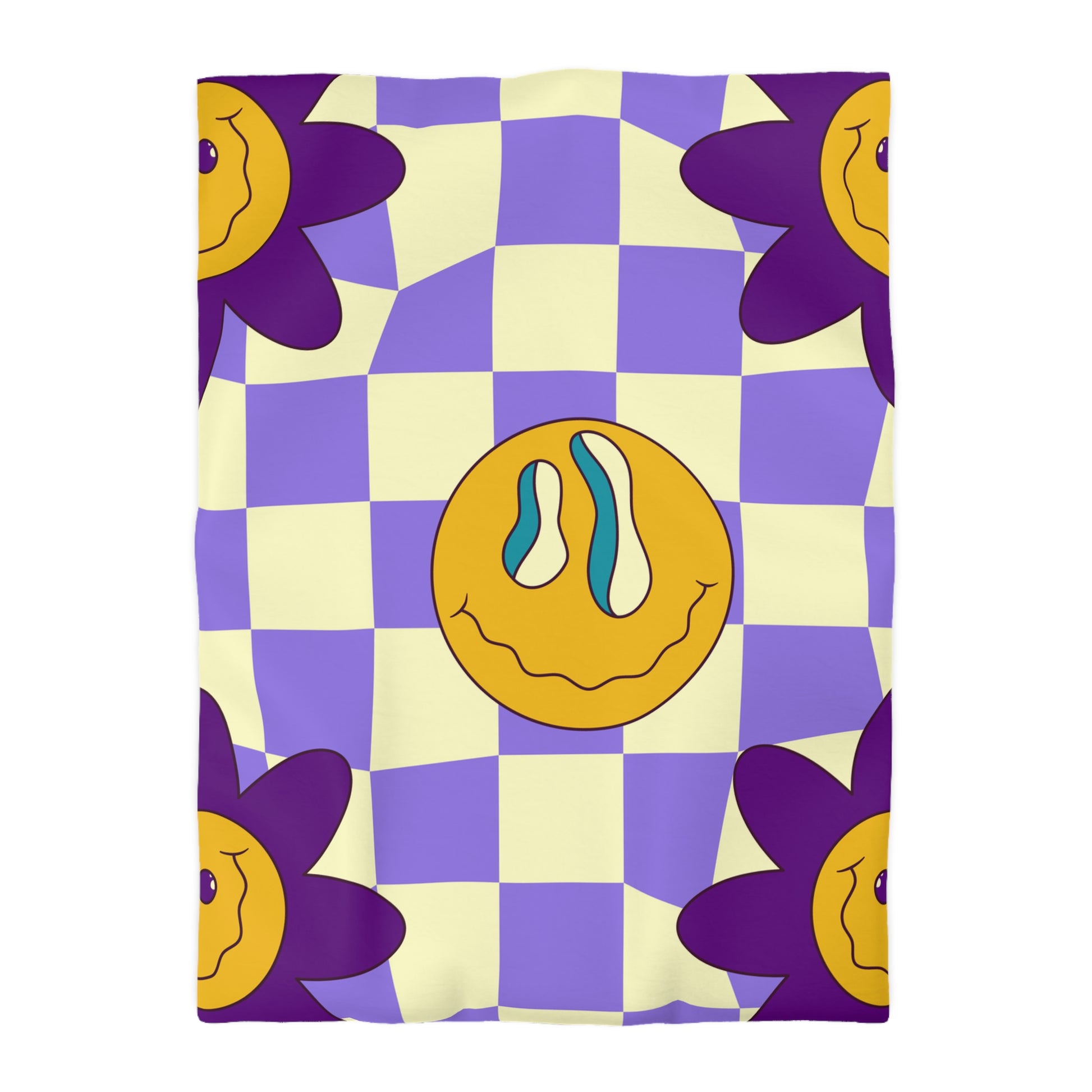 Trippy Flower Power Motifs Microfiber Duvet Cover, Artsulli - Art is Long, Life is Short, Home Decor, Size, Twin XL, Color, White, , , 13727726956935