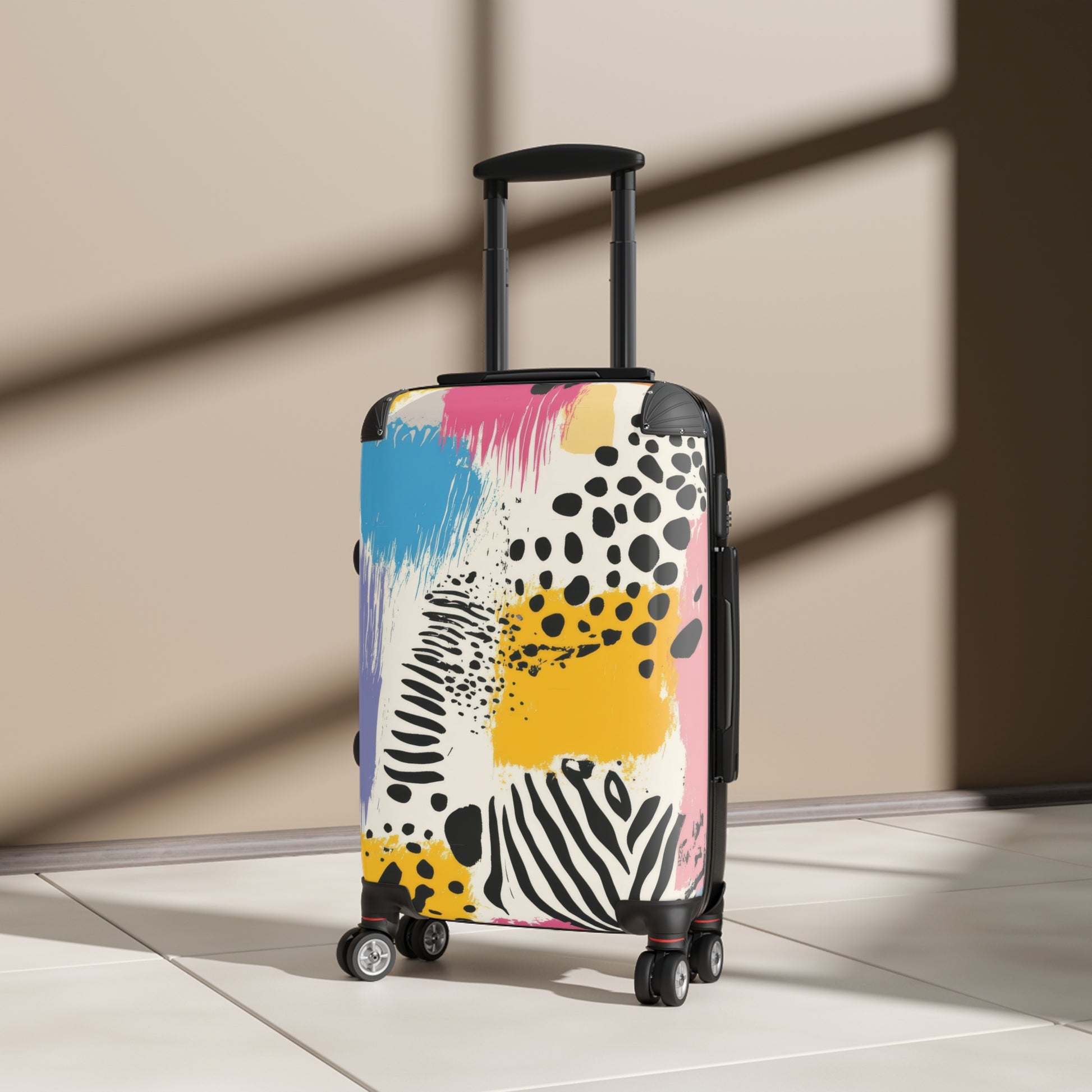 Rae Zebra Rhapsody II Suitcase, Artsulli - Art is Long, Life is Short, Bags, , , , , , , 