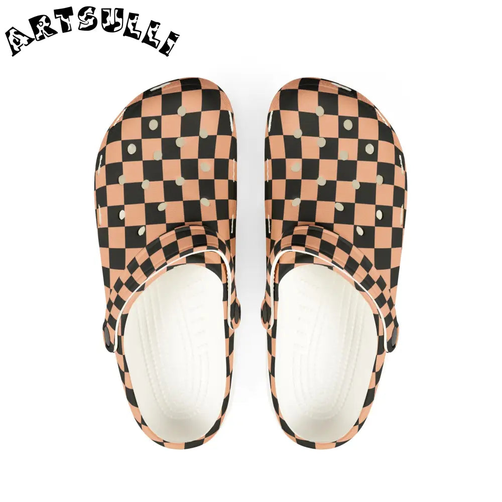 JAKKOUTTHEBXX Checkerboard II Soft Orange and Black EVA Foam Rubber
