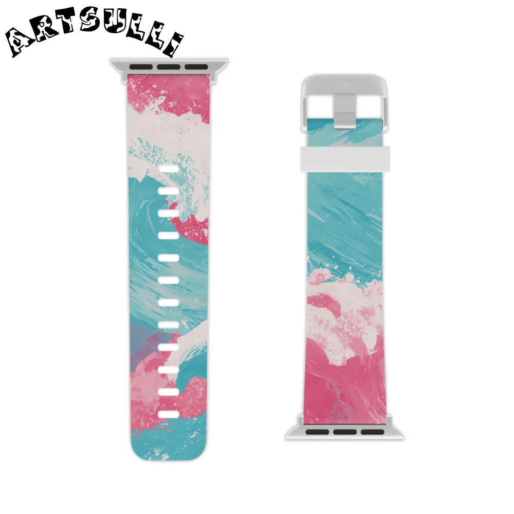 JAKKOUTTHEBXX The Great Pastelwave Pink and Blue Watch Band