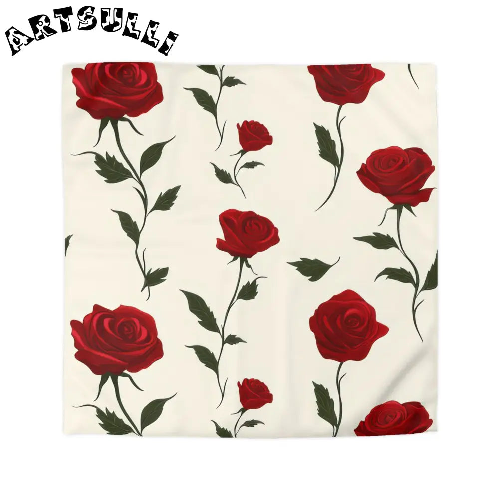 JAKKOUTTHEBXX Red Roses Microfiber Duvet Cover JAKKOUTTHEBXX