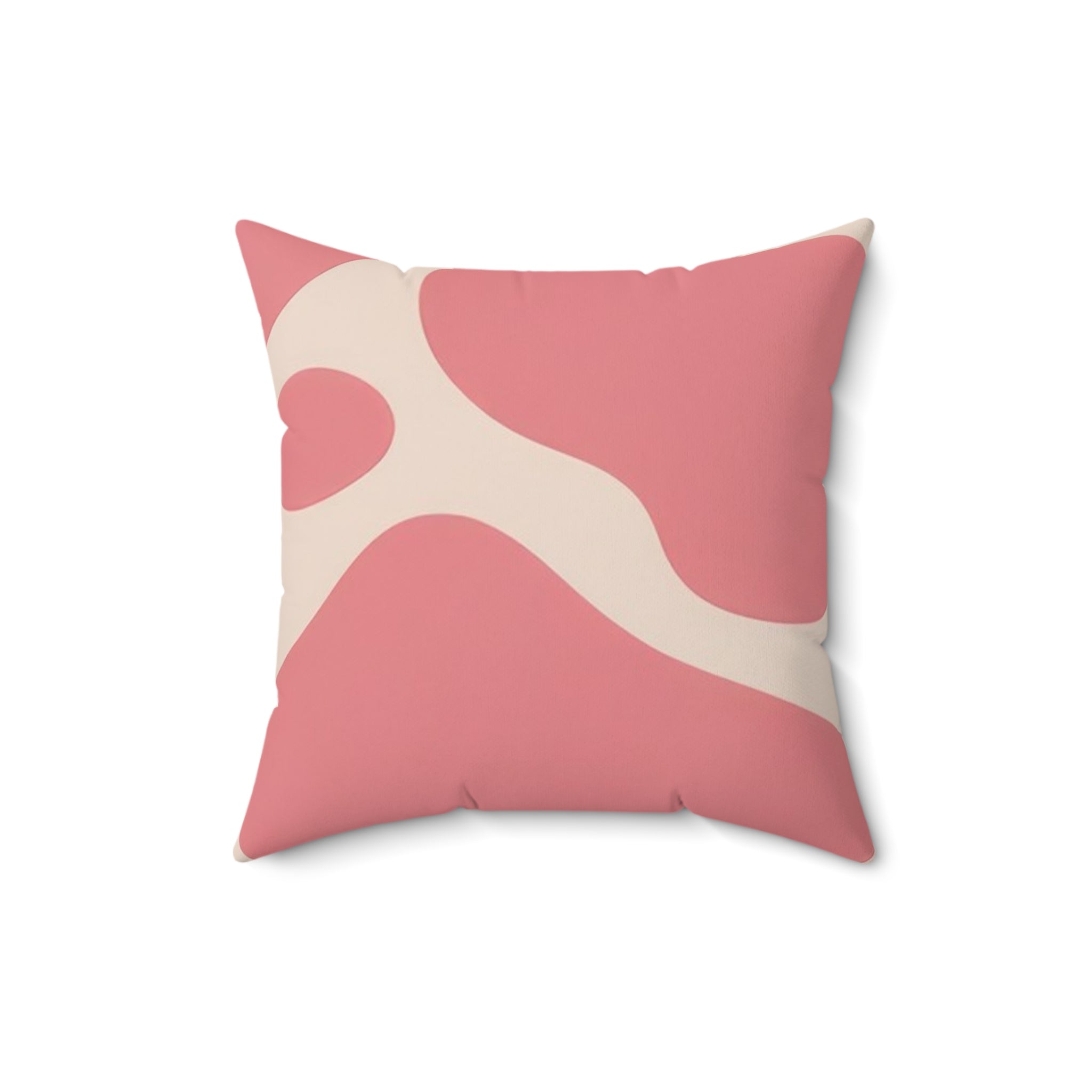 Pink and White Animal Print Spun Polyester Square Pillow, Artsulli - Art is Long, Life is Short, Home Decor, Size, 16" × 16", , , , , 24896162640090457953