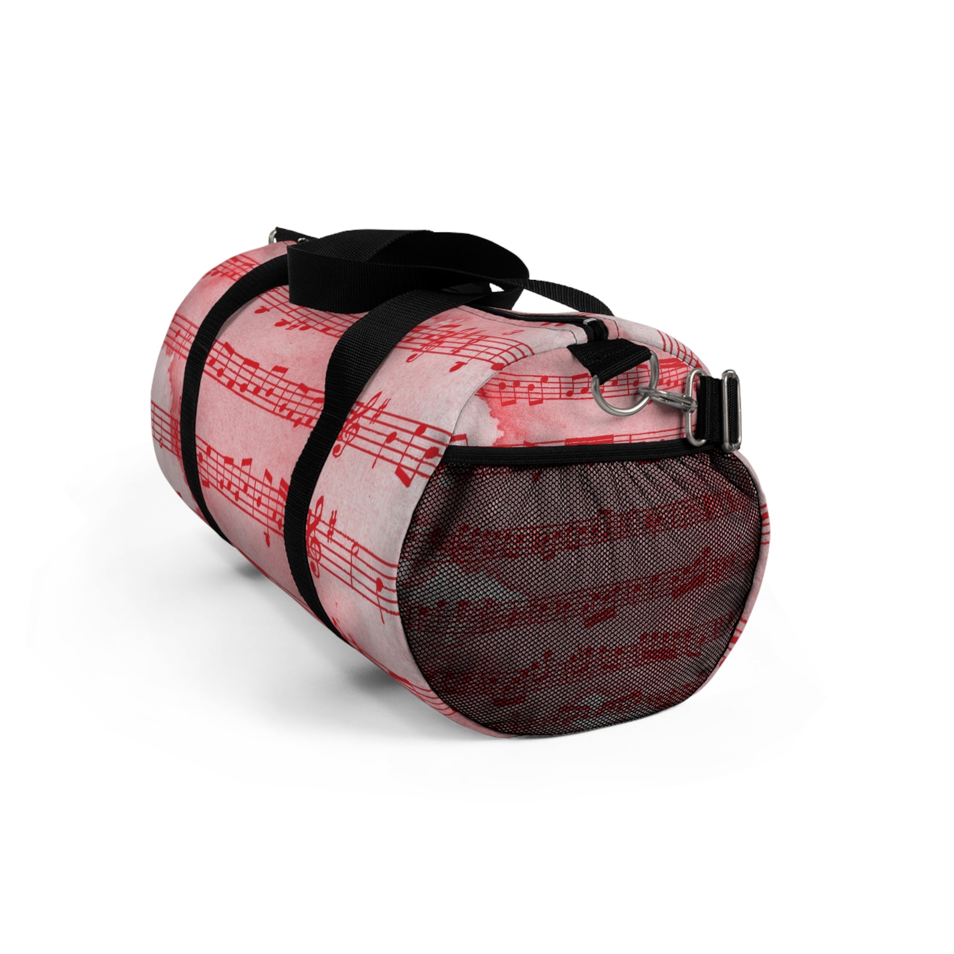 Drip Spill Type Beat Sheet Music Red Duffel Bag, Artsulli - Art is Long, Life is Short, Bags, , , , , , , 