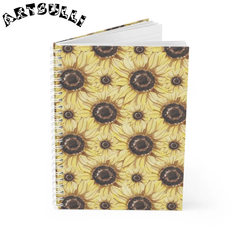 JAKKOUTTHEBXX Retro Anime Sunflower Spiral Notebook JAKKOUTTHEBXX